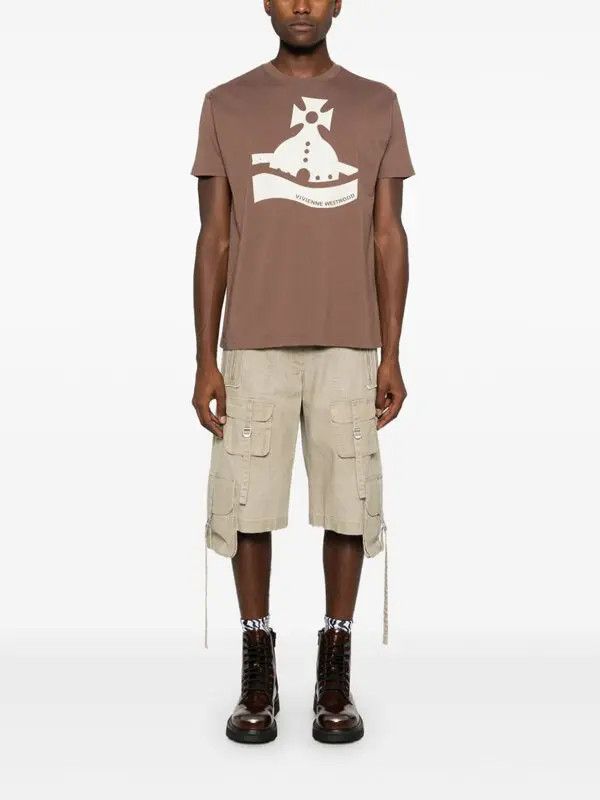 Vivienne Westwood o1f1d3z0526 Classic T-Shirt in Brown Size US XL / EU 56 / 4 - 2 Thumbnail