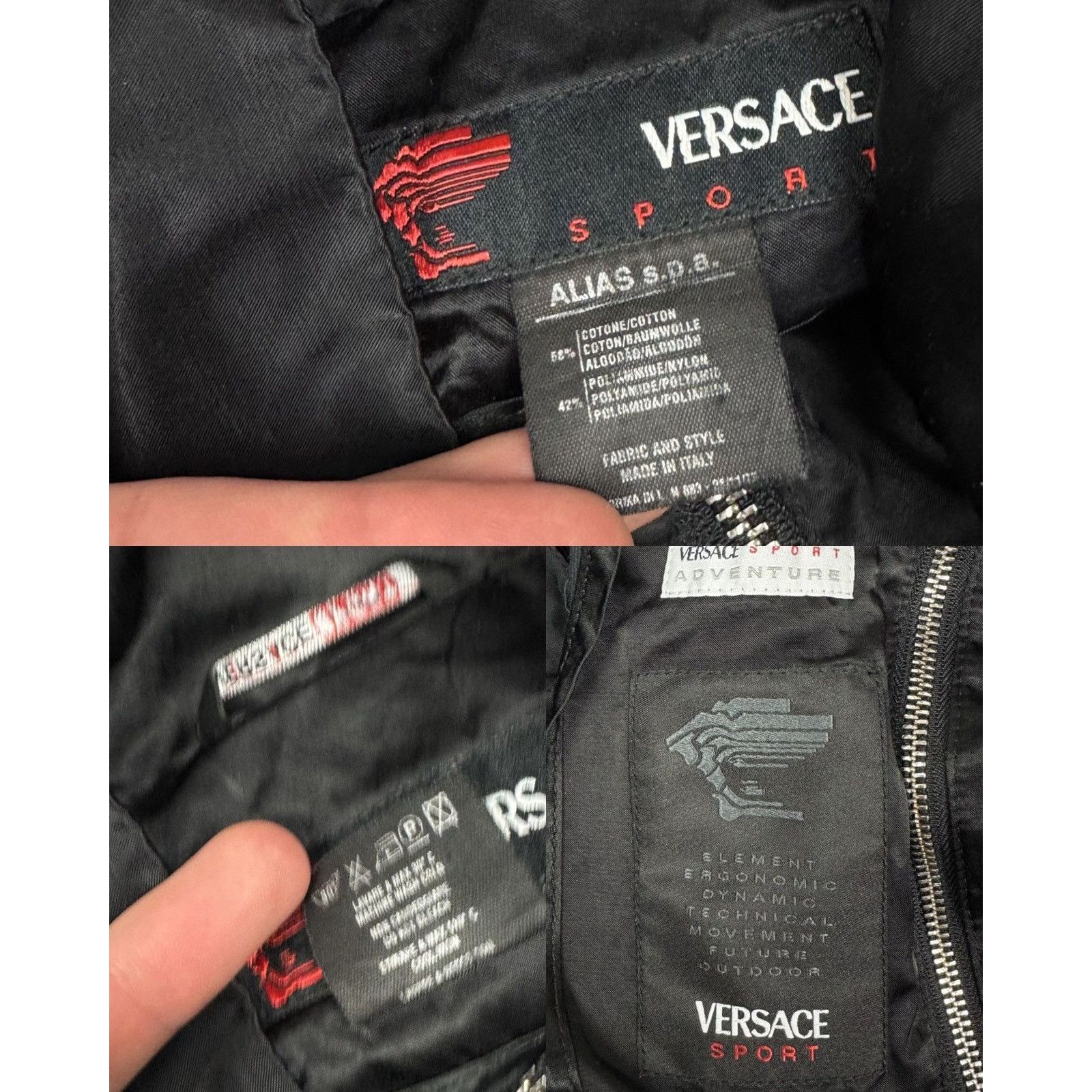 Versace Versace Sport Womens Black Full Zip Gilet Utility Vest Size S / US 4 / IT 40 - 2 Thumbnail