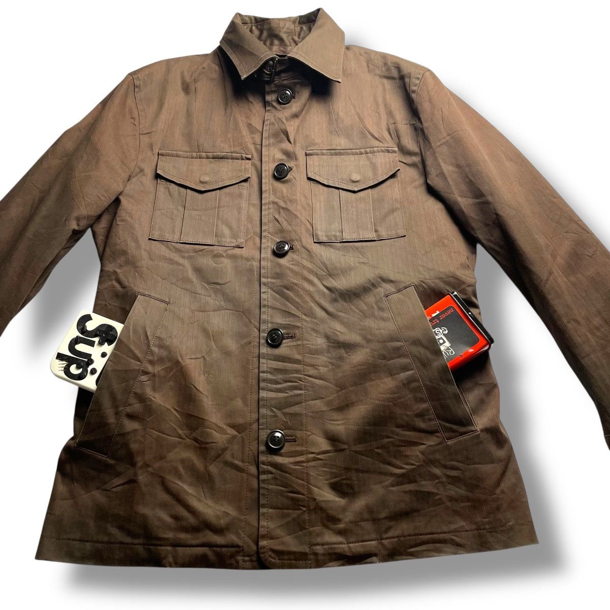 BIGI MENS BIGI BUTTON UP WAIST BUCKLE JACKET Size US M / EU 48-50 / 2 - 7 Thumbnail