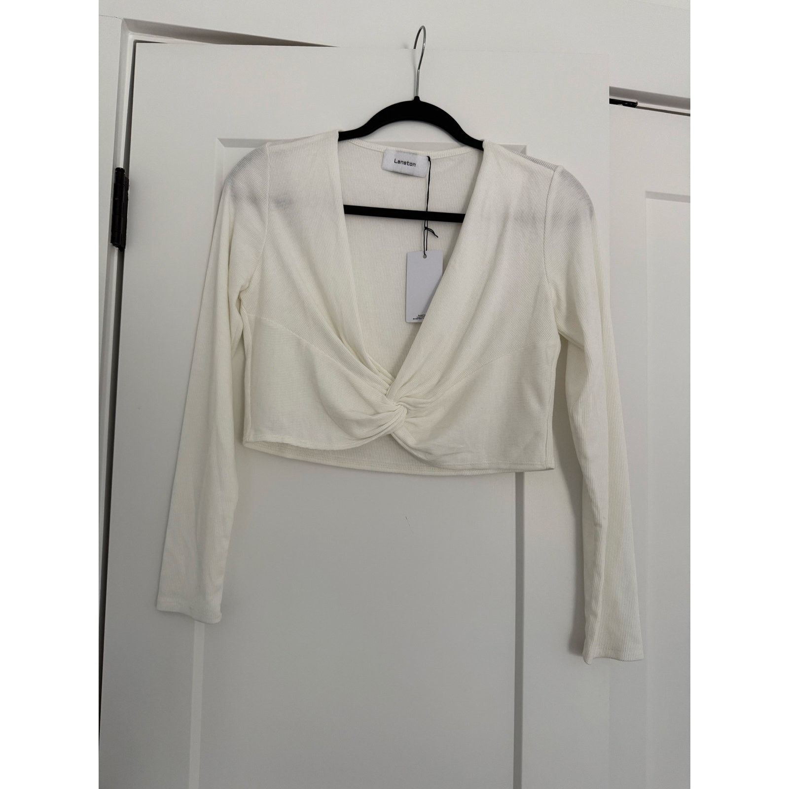 REVOLVE $108 new Lanston Revolve Teist Front Ribbed Crop - XS Size XS / US 0-2 / IT 36-38 - 4 Thumbnail