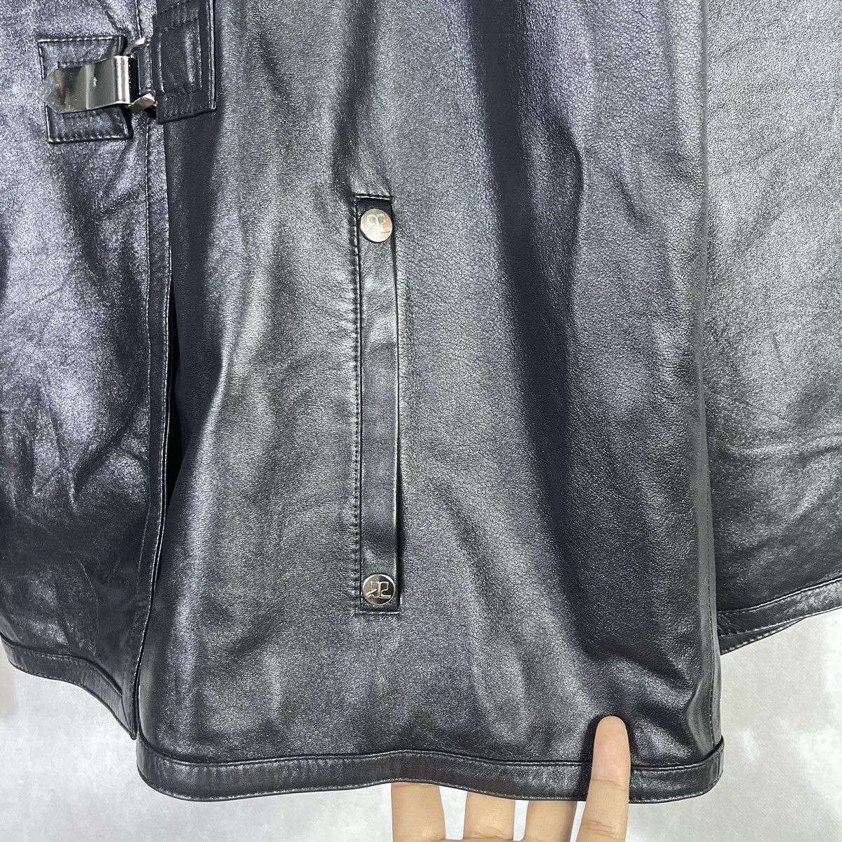 Courreges Vintage Courreges Paris Buckle Double Collar Leather Jacket Size XS / US 0-2 / IT 36-38 - 8 Thumbnail