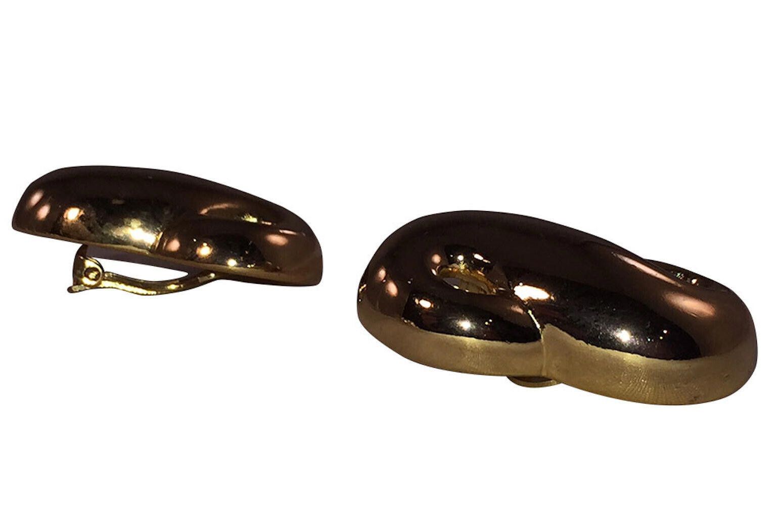 Designer Givenchy Exaggerated Figure Eight Earrings Size ONE SIZE - 2 Thumbnail