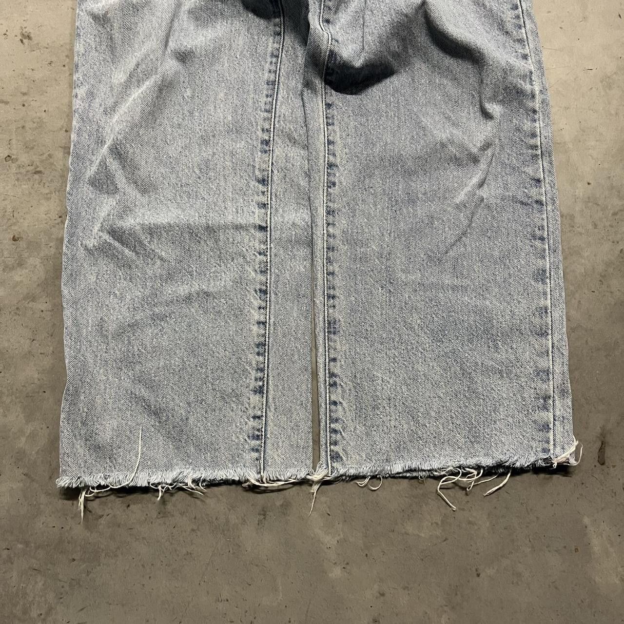 Japanese Brand × Vintage Vintage Y2K/2000s Baggy Wideleg Light wash denim jeans! Size US 28 / EU 44 - 3 Thumbnail