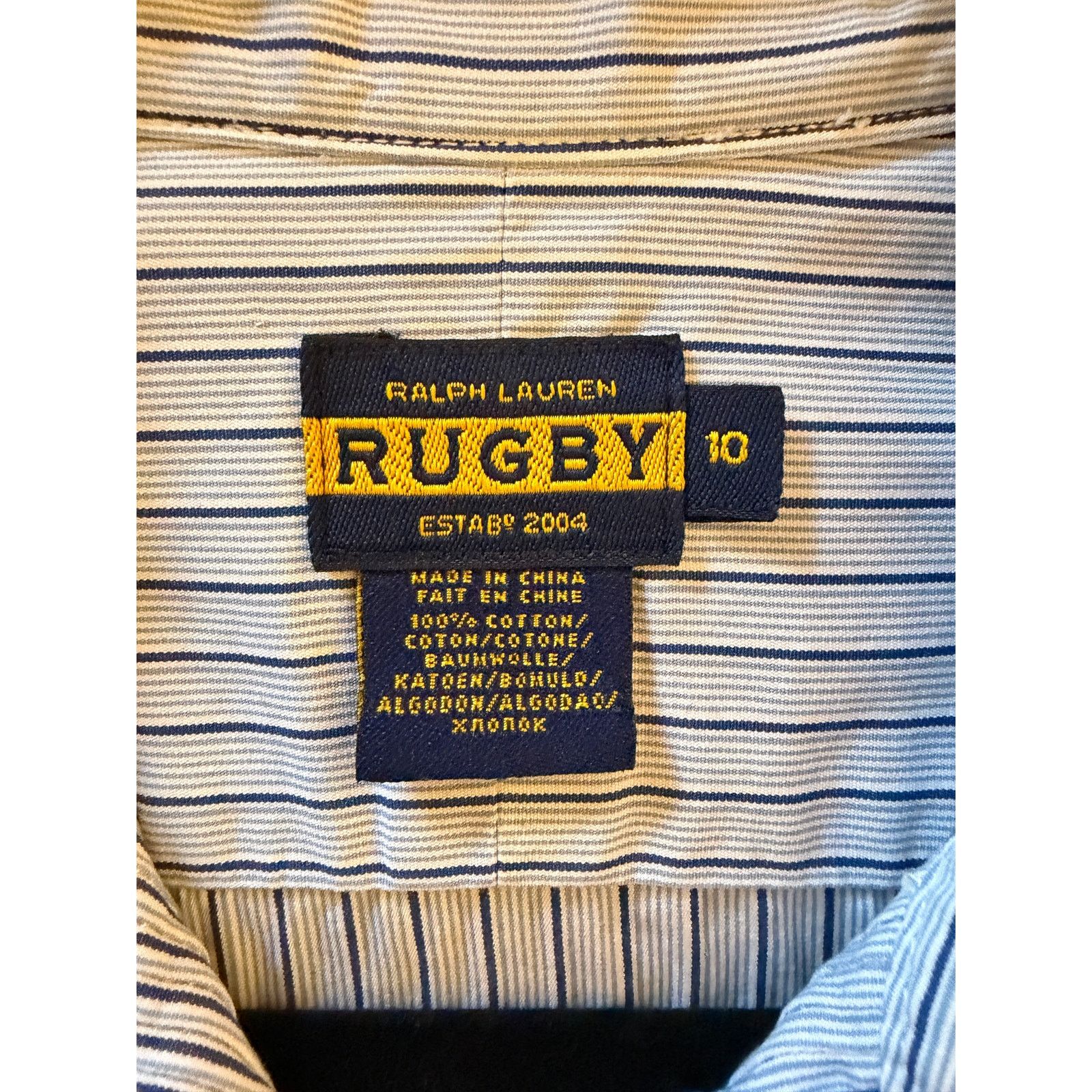 Rugby Ralph Lauren Rugby by Ralph Lauren Women's Blue Plaid Button-Up Size L / US 10 / IT 46 - 3 Thumbnail