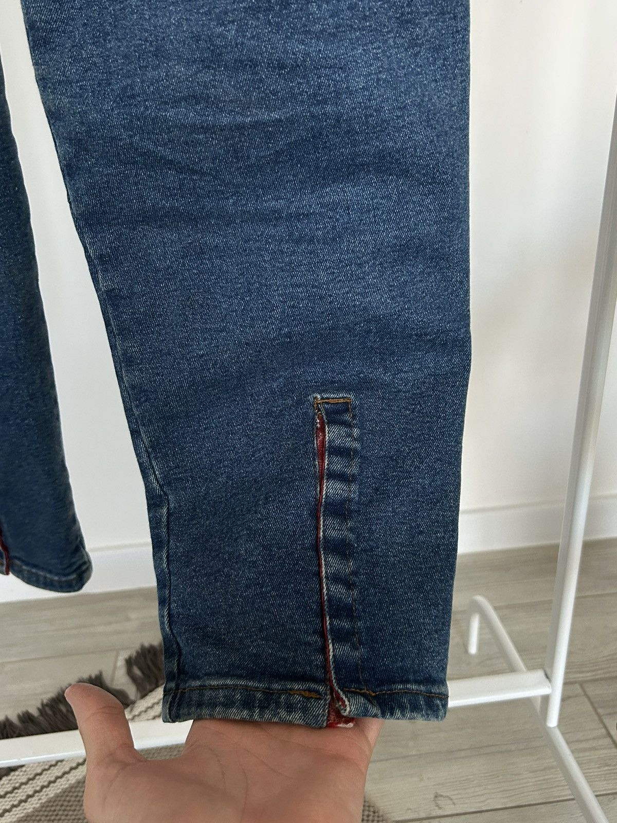 Vintage 90s Giali Motorcycle Padded Denim Jeans Biker Racing