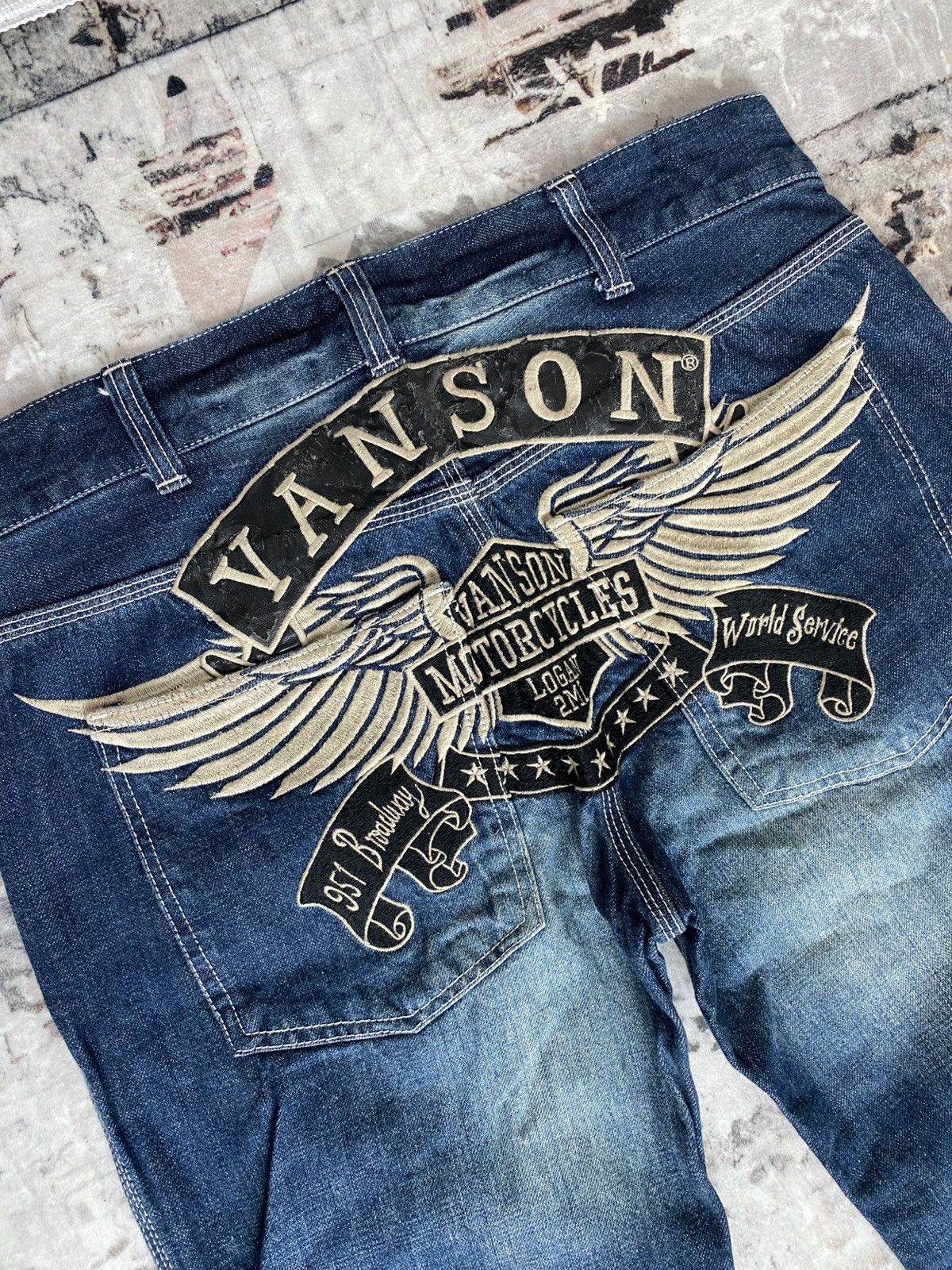 If Six Was Nine × Japanese Brand × Vanson Leathers Rare Embroidery Vanson Leathers Motorcycles Size US 32 / EU 48 - 3 Thumbnail