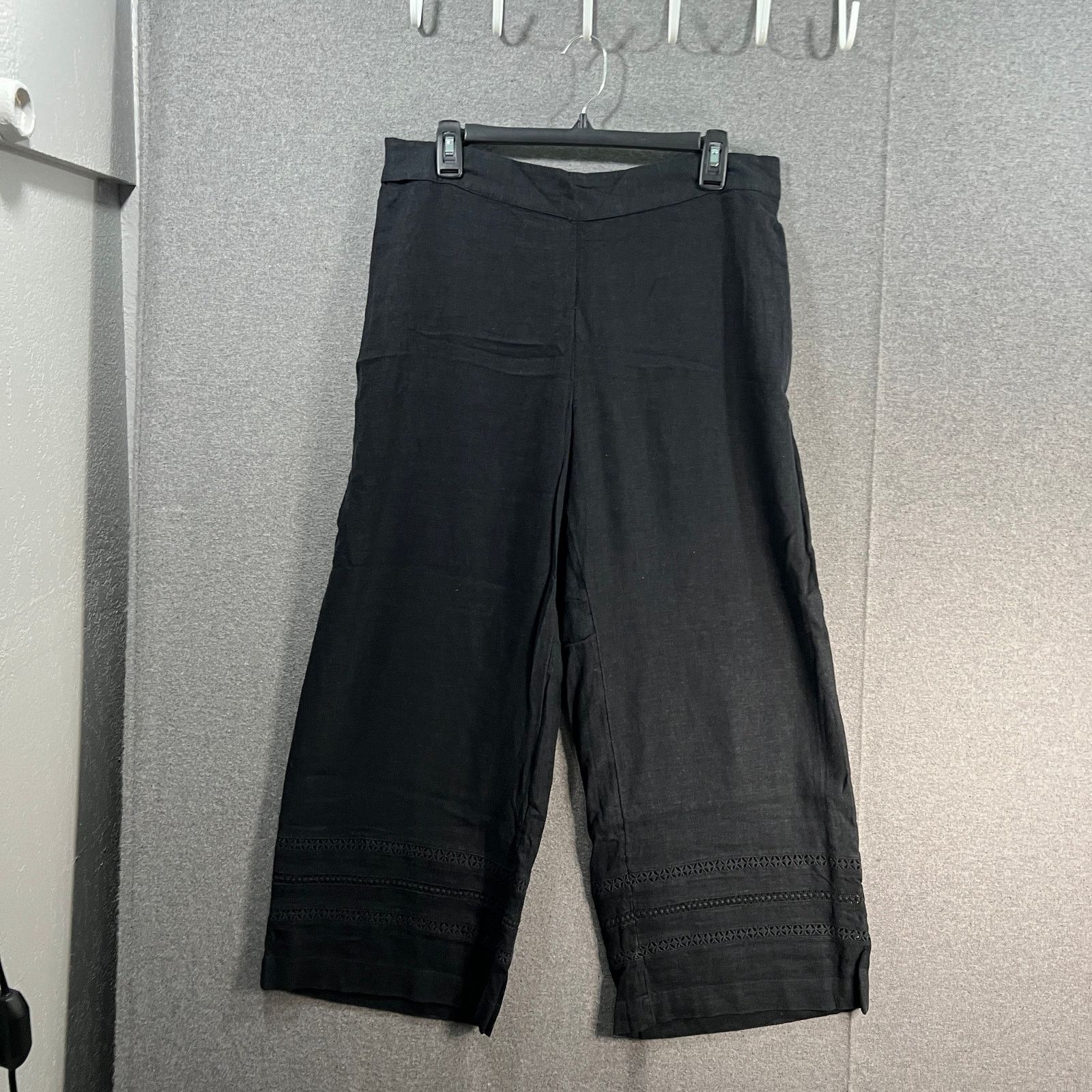 Other Isaac Mizrahi Live! Regular Linen Blend Pants Black, Reg 14 Size 36" / US 14 / IT 50 - 1 Thumbnail