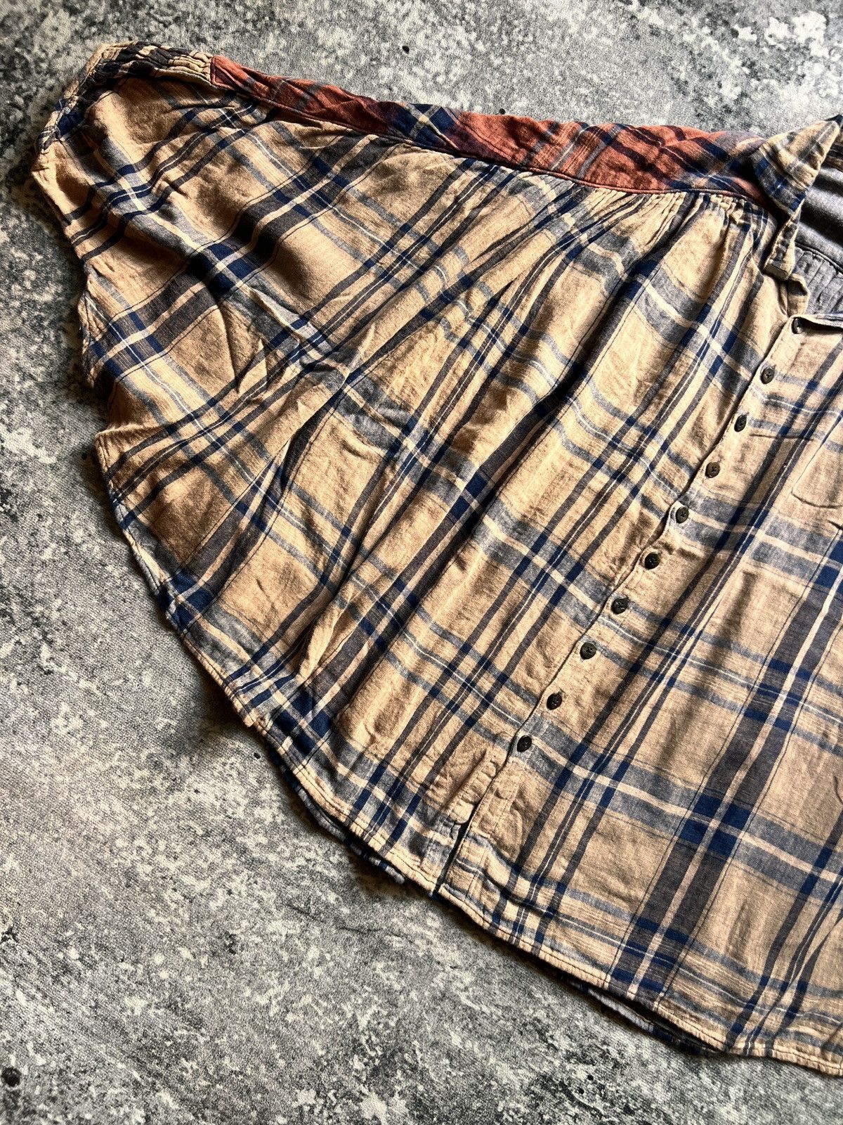 Kapital Kapital Checkered Poncho Button Up Shirt Size US S / EU 44-46 / 1 - 6 Thumbnail