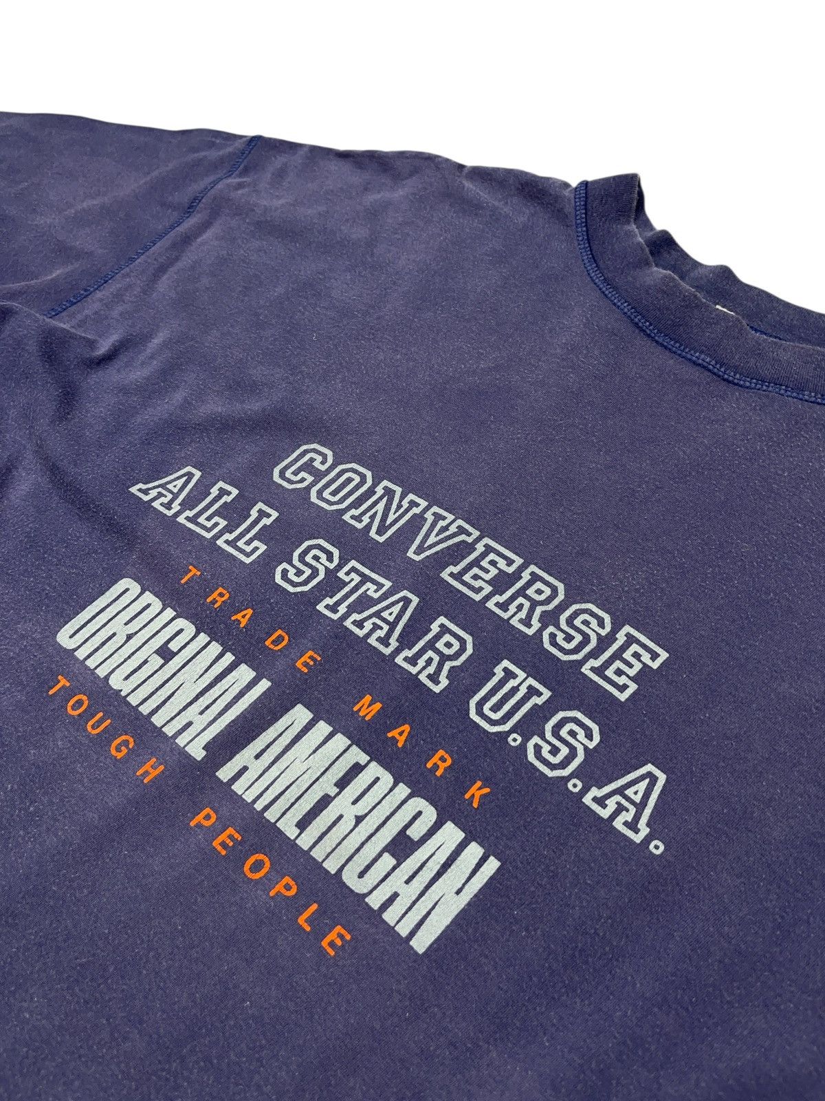 Converse × Vintage Vintage 90s Converse All Stars USA Tough People T-shirt Size US XXL / EU 58 / 5 - 3 Thumbnail