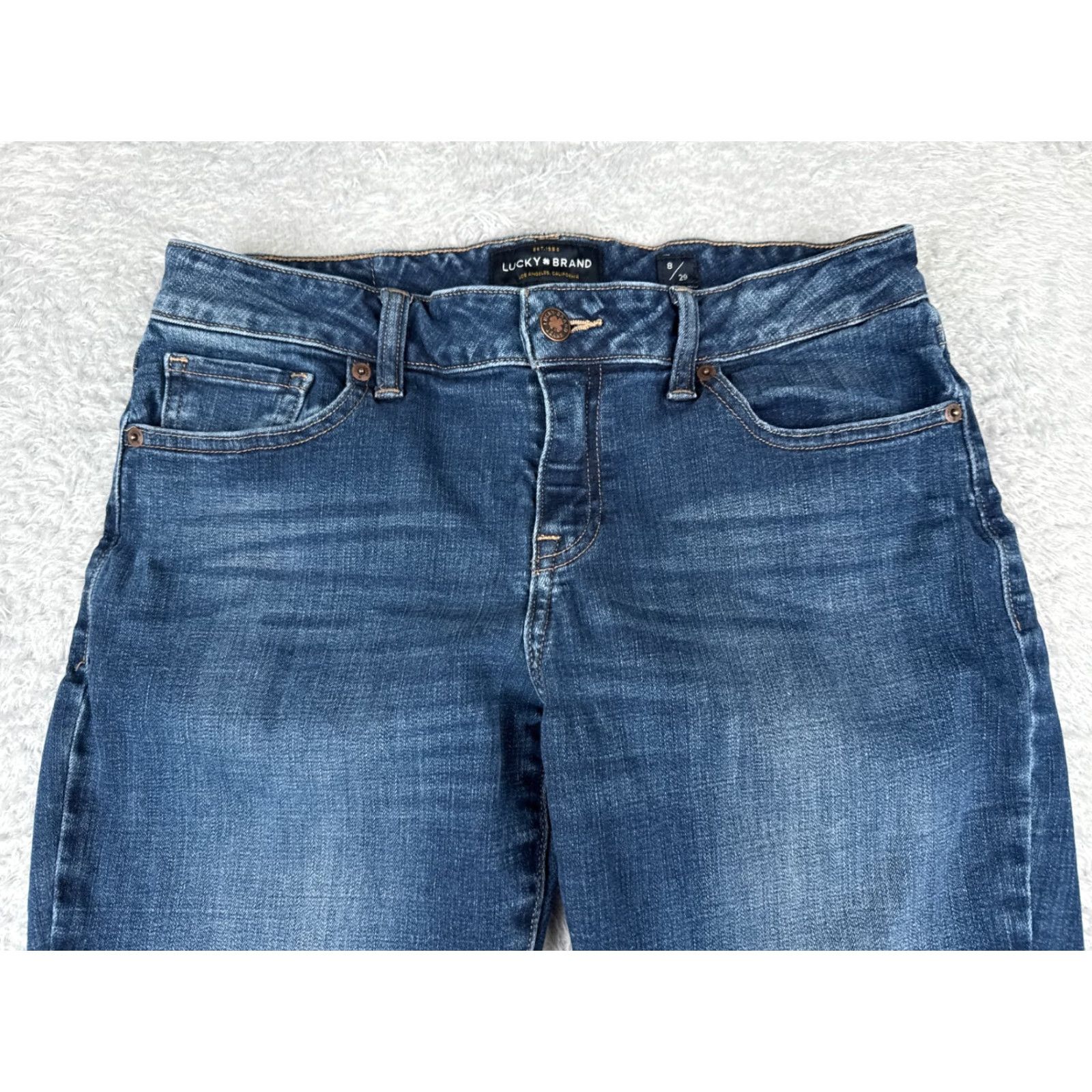 Lucky Brand VINTAGE Lucky Brand Jeans Women 8 Blue Denim Skinny Mid Rise 30x28 Cotton 5-Pocket USA Size 30" / US 8 / IT 44 - 4 Thumbnail