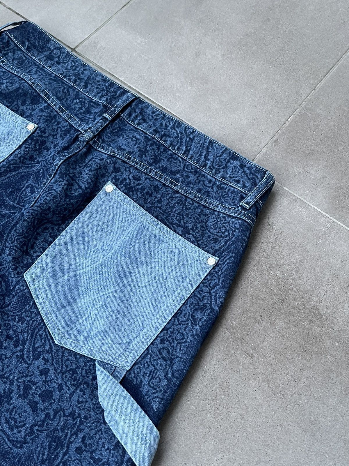 Les Benjamins !DS! SS23 Les Benjamins Horse Paisley Navy Denim Pants Size US 34 / EU 50 - 16 Thumbnail