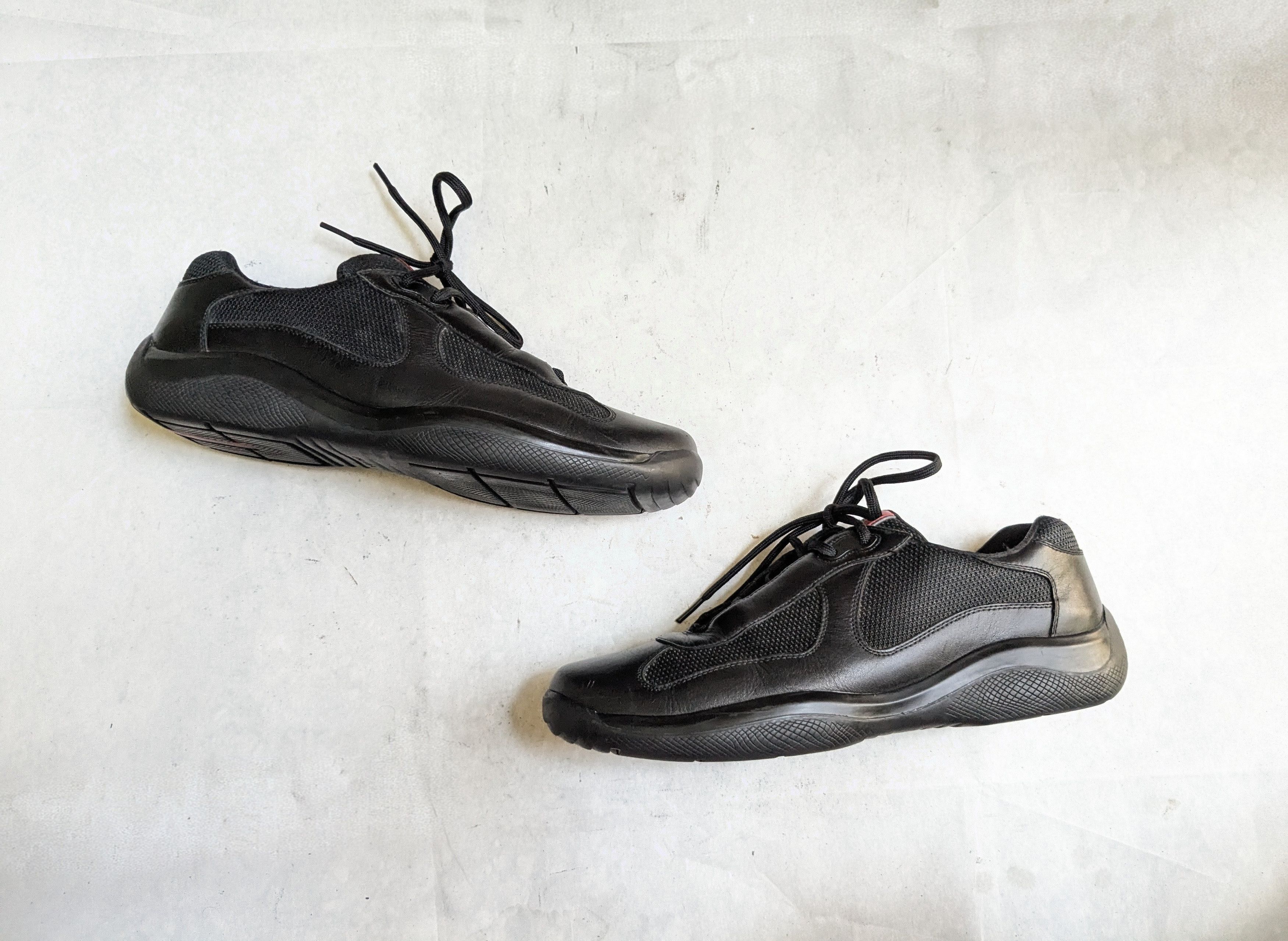 Prada Prada America's Cup Sneakers Black Red 11 Low Tops Leather Size US 11 / EU 44 - 1 Thumbnail