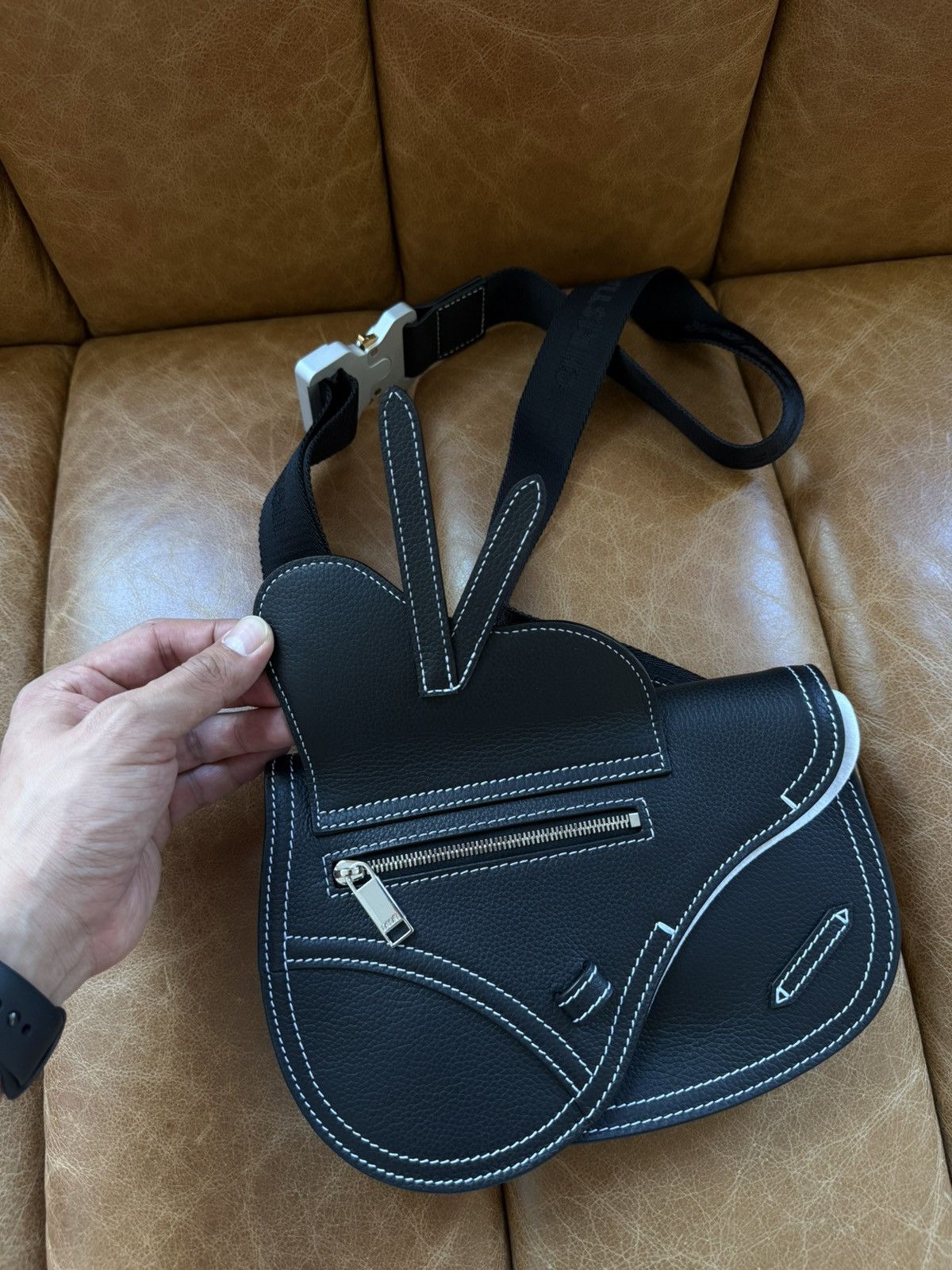 Dior Black Saddle Crossbody Bag Size ONE SIZE - 7 Thumbnail