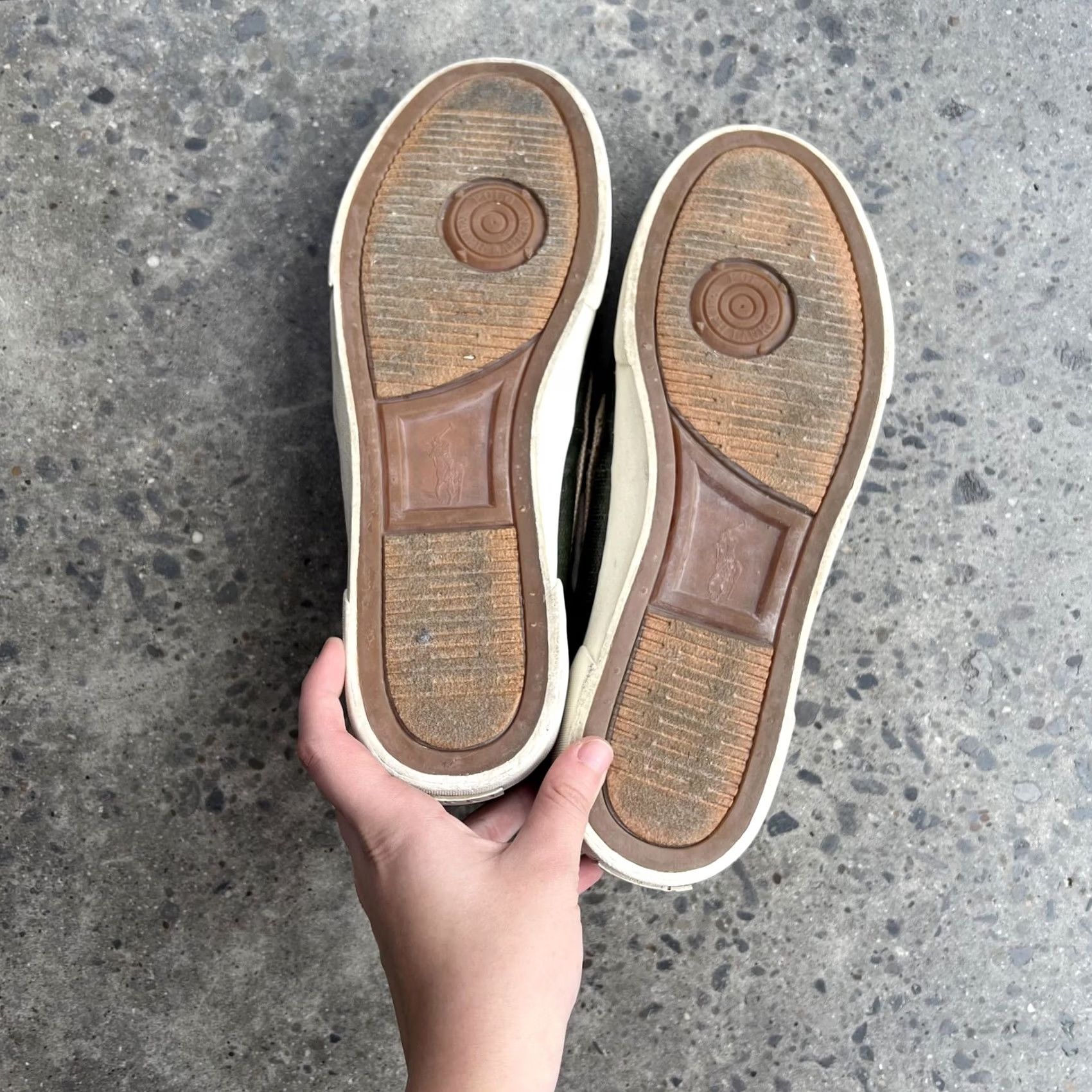 Polo Ralph Lauren Polo Ralph Lauren Lander Boat Shoe Mens 11D Green Tan Coated Canvas Casual Non-Slip Lace Up Deck Size US L / EU 52-54 / 3 - 4 Thumbnail