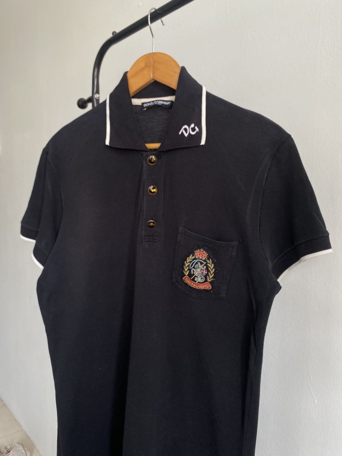 Dolce & Gabbana Vintage FADED Dolce & Gabbana Polo Shirt 🔥 Size US M / EU 48-50 / 2 - 2 Thumbnail
