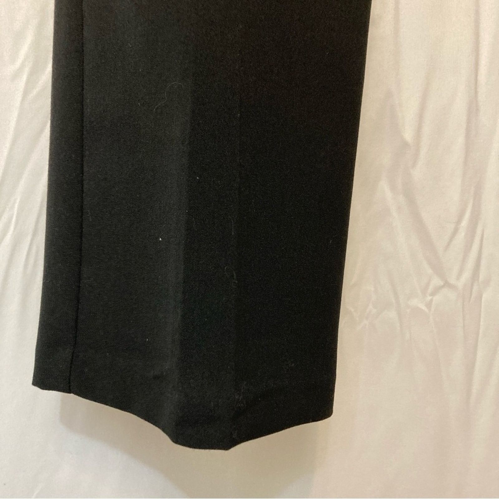 Cherokee Cherokee Black Lightweight Pleated Straight Dress Pants Size 32" / US 10 / IT 46 - 4 Thumbnail