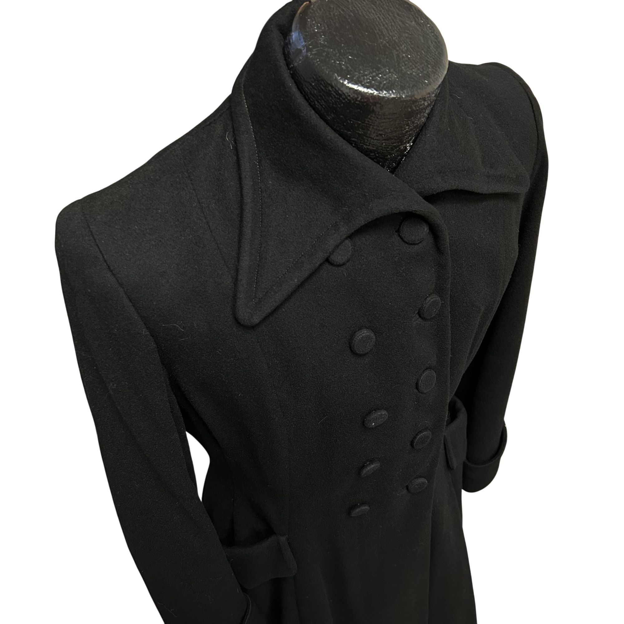 Other 930 40's Croydon Wool TRENCH 10 Btn VICTORIAN Coat Size S / US 4 / IT 40 - 7 Thumbnail
