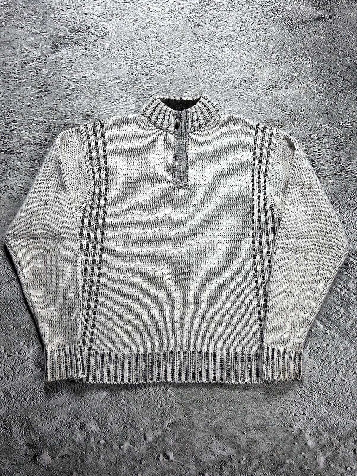 Japanese Brand × Vintage Osaka Tiger sweater white knit vintage Japanese halfzip Size US XL / EU 56 / 4 - 1 Thumbnail