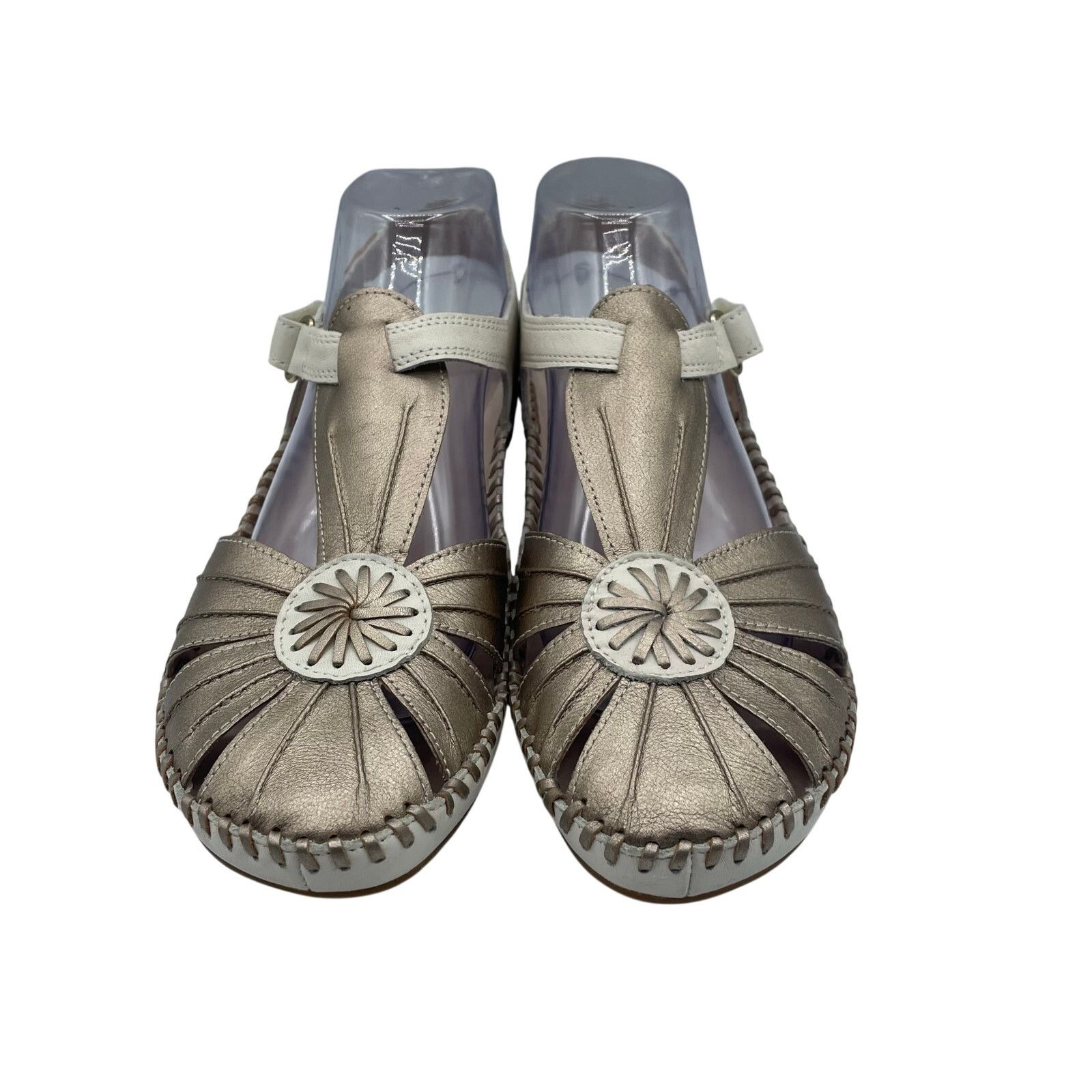Other Pikolinos Puerto Vallarta Mary Jane Sandal White Metallic 40 Size US 9 / IT 39 - 3 Thumbnail