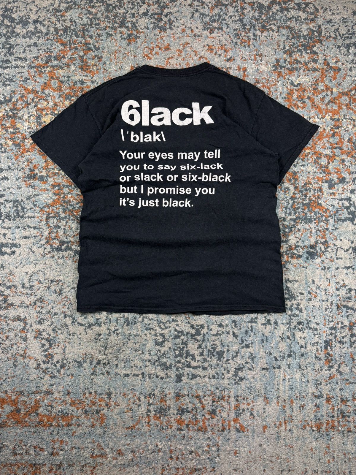 Rap Tees × Vintage Vintage 6lack still pronounced black merch graphic rap tee Size US L / EU 52-54 / 3 - 1 Thumbnail