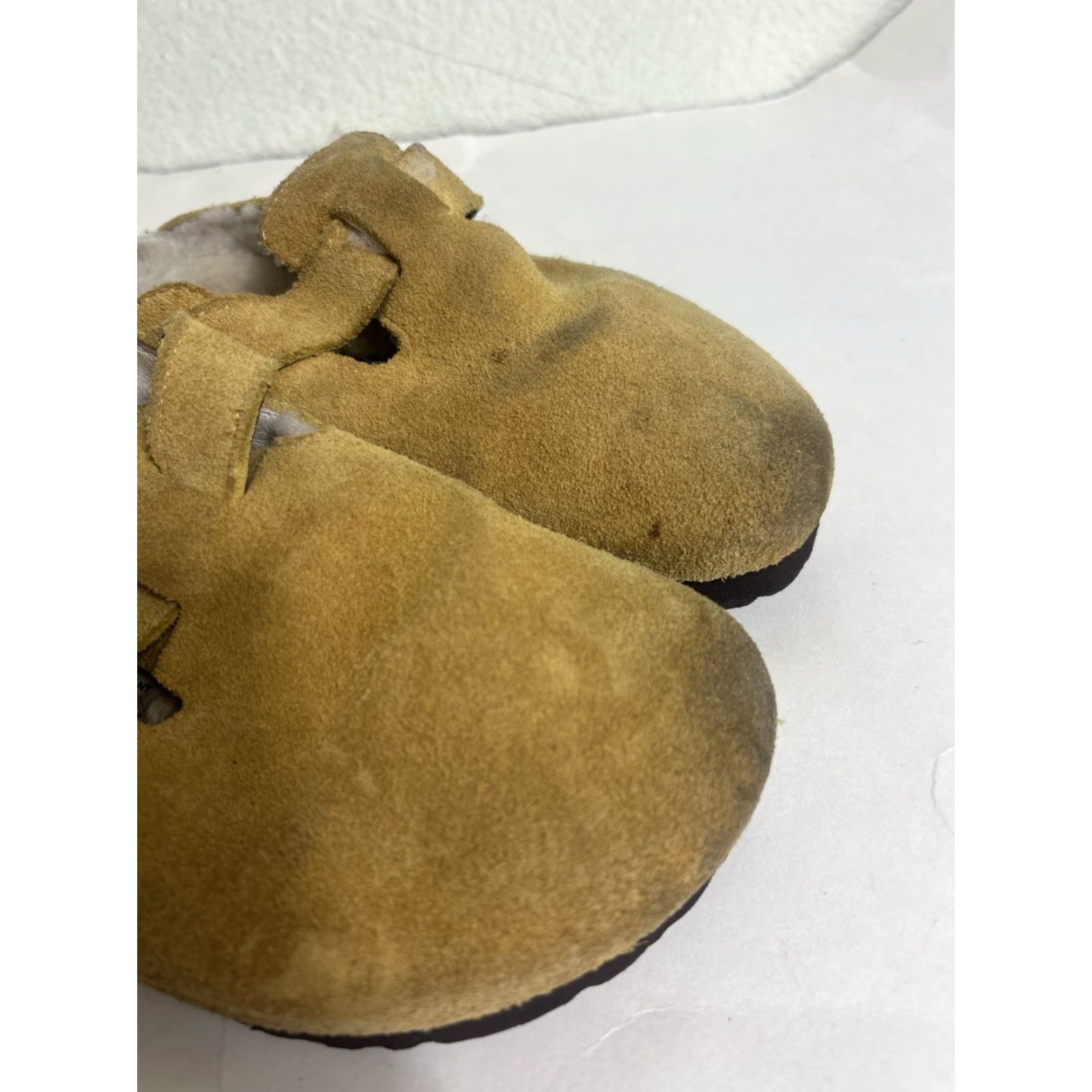 Birkenstock Birkenstock Boston Shearling Women Clog Suede Yellow Slip On 6 37 Sheepskin Size US 6 / IT 36 - 2 Thumbnail