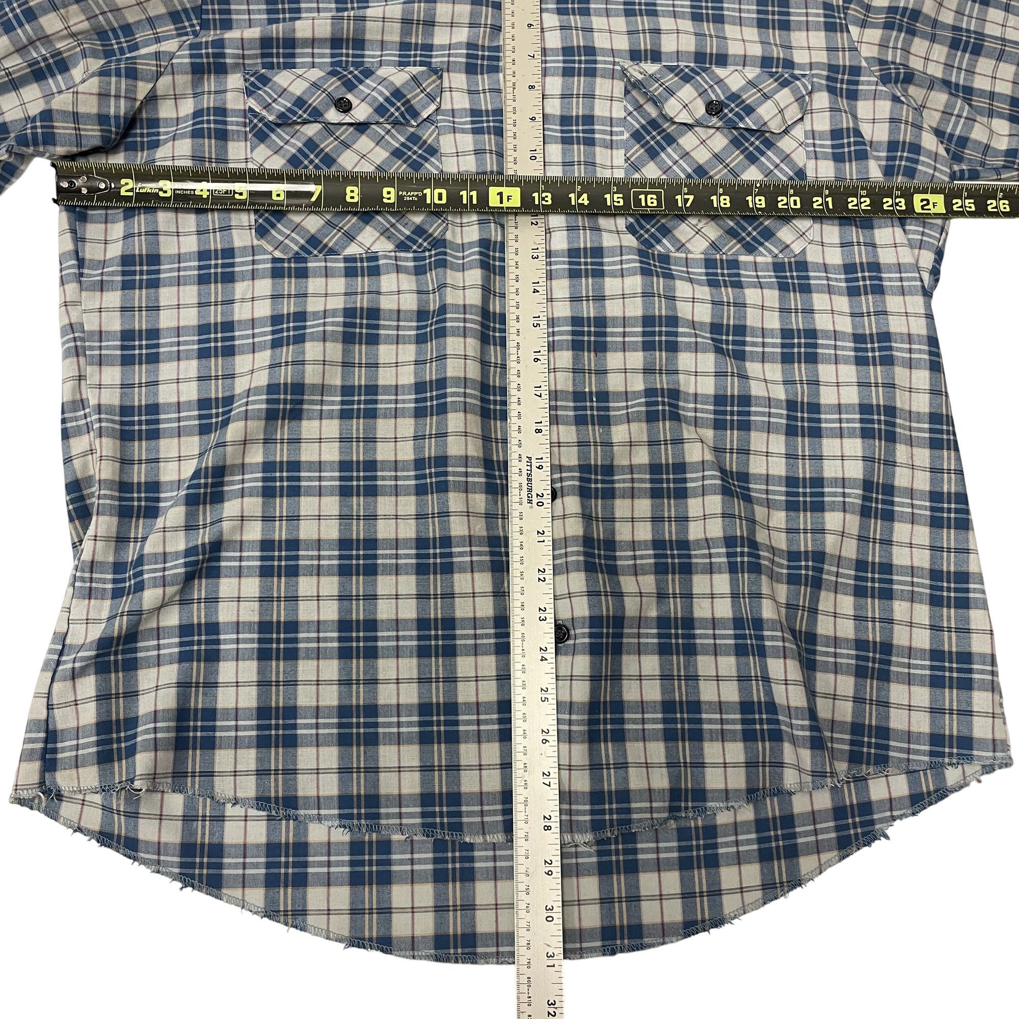 Sears Vtg Sears Work Wear SHADOW PLAID Rockabilly Thin Shirt Size US XL / EU 56 / 4 - 5 Thumbnail