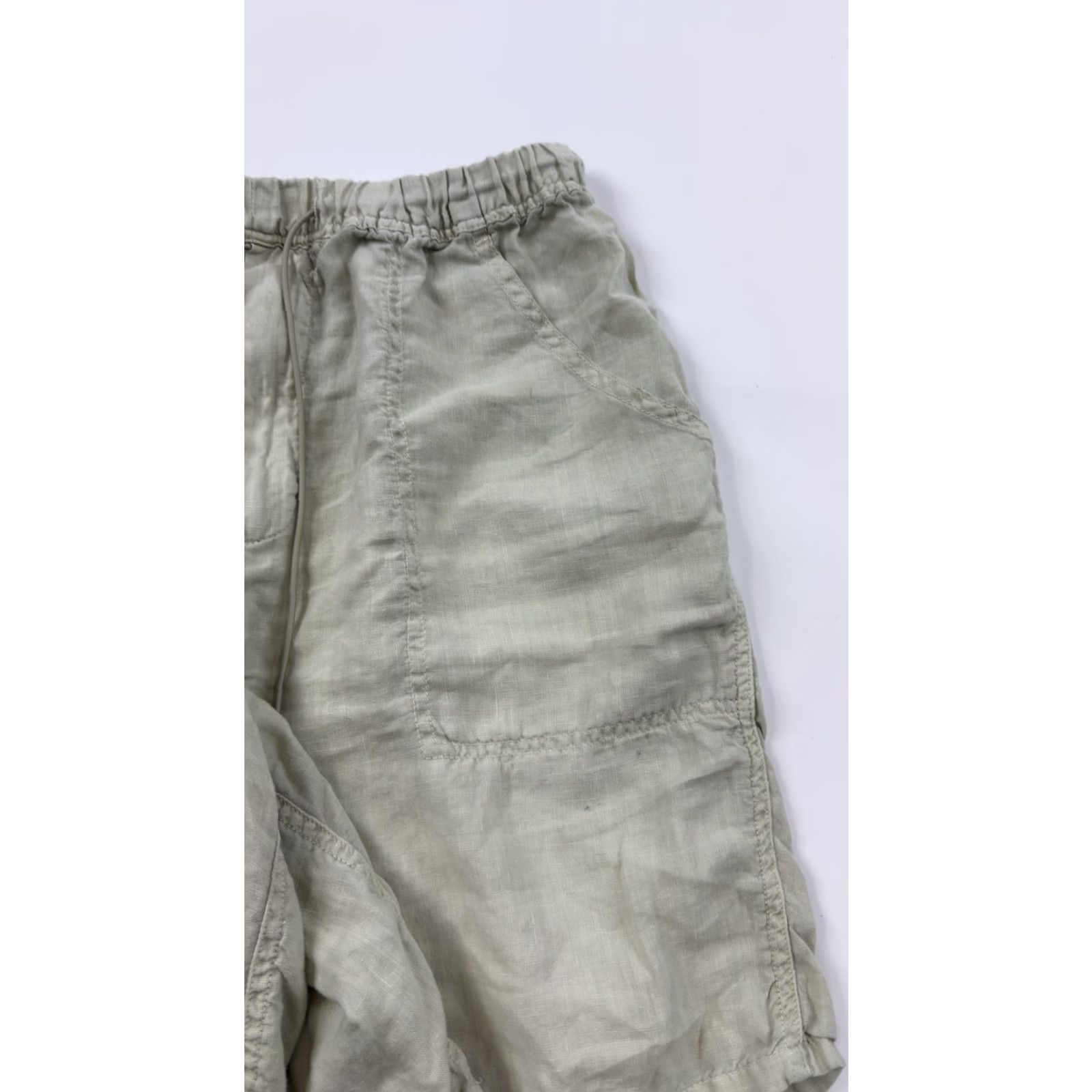 Vintage VINTAGE Elements by Arnold Zimber Linen Shorts Mens Small Beige Casual Summer 90s Size US 29 - 2 Thumbnail
