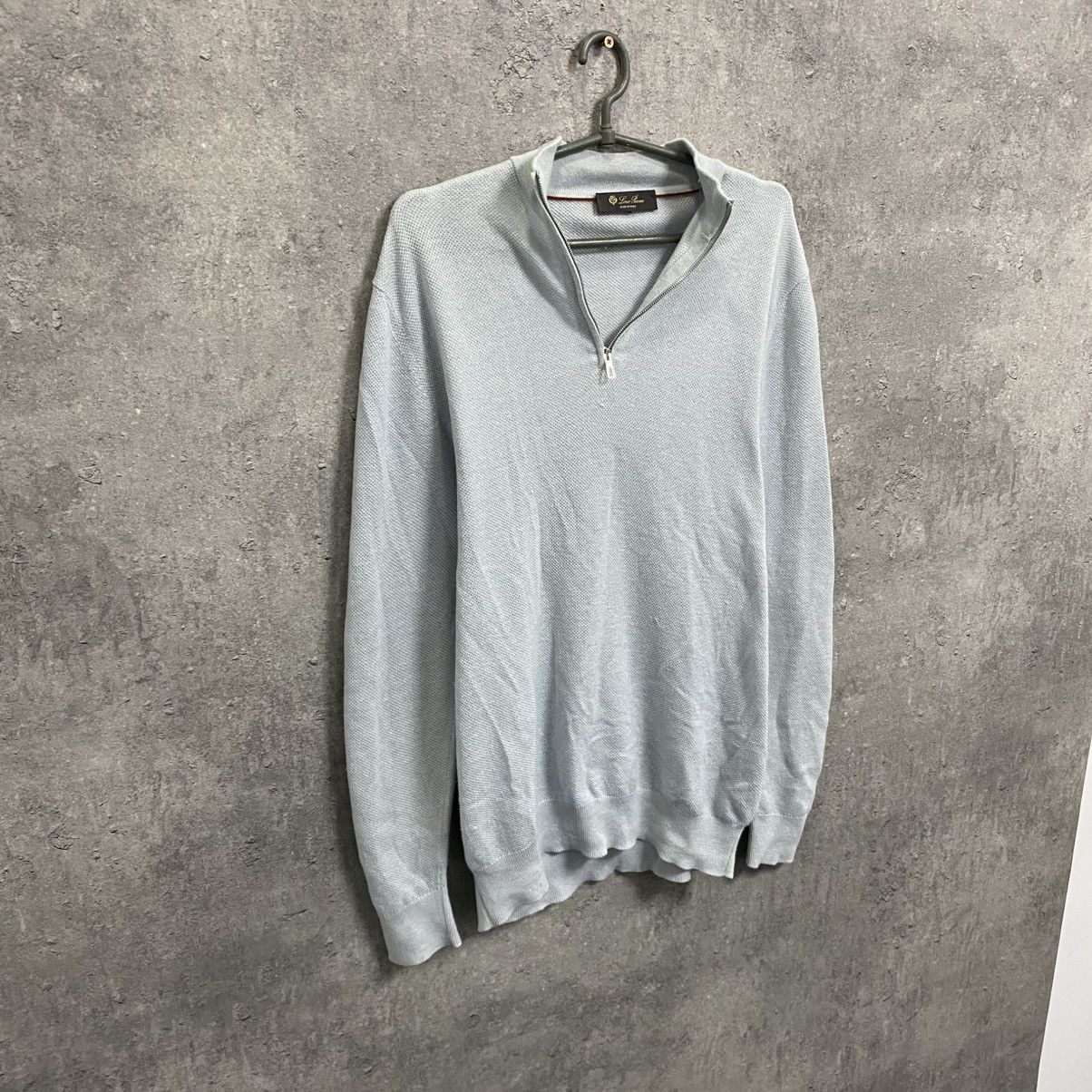 Loro Piana Loro Piana Cotton Quarter Zip Sweater Jumper Size US L / EU 52-54 / 3 - 3 Thumbnail
