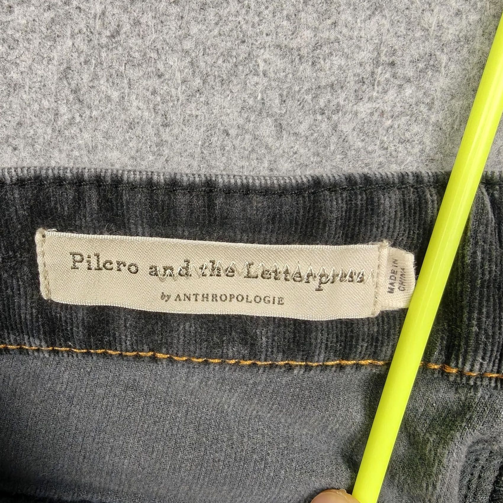 Vintage Pilcro And The Letterpress Pants Womens Gray Corduroy Jegging 28 Size 28" / US 6 / IT 42 - 4 Thumbnail