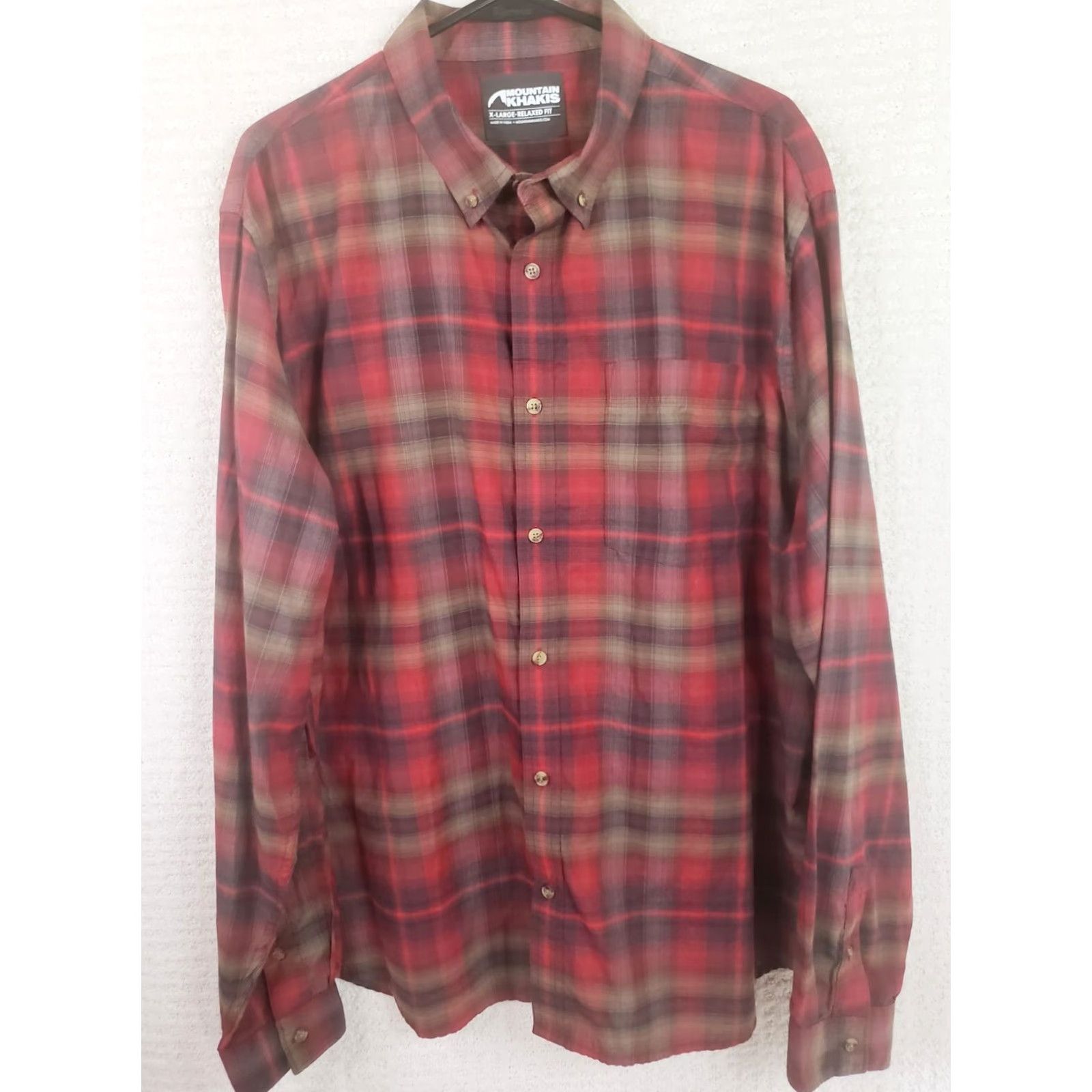 Mountain Khakis Mountain Khakis Shirt Men's XL Red Plaid Long Sleeve Button Up Flannel Relaxed F Size US XL / EU 56 / 4 - 2 Thumbnail
