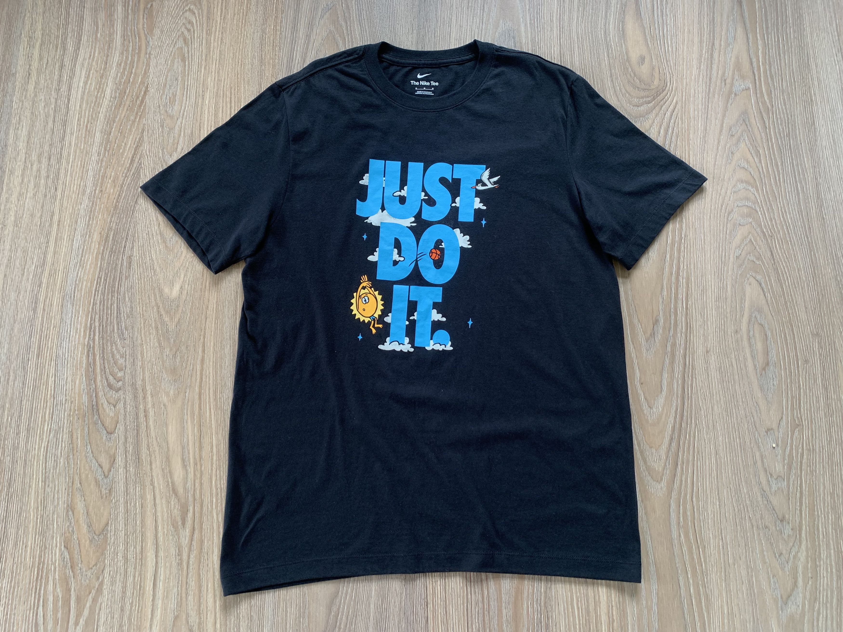 Nike The Nike Tee Black Cotton Printed T Shirt Size US M / EU 48-50 / 2 - 2 Thumbnail