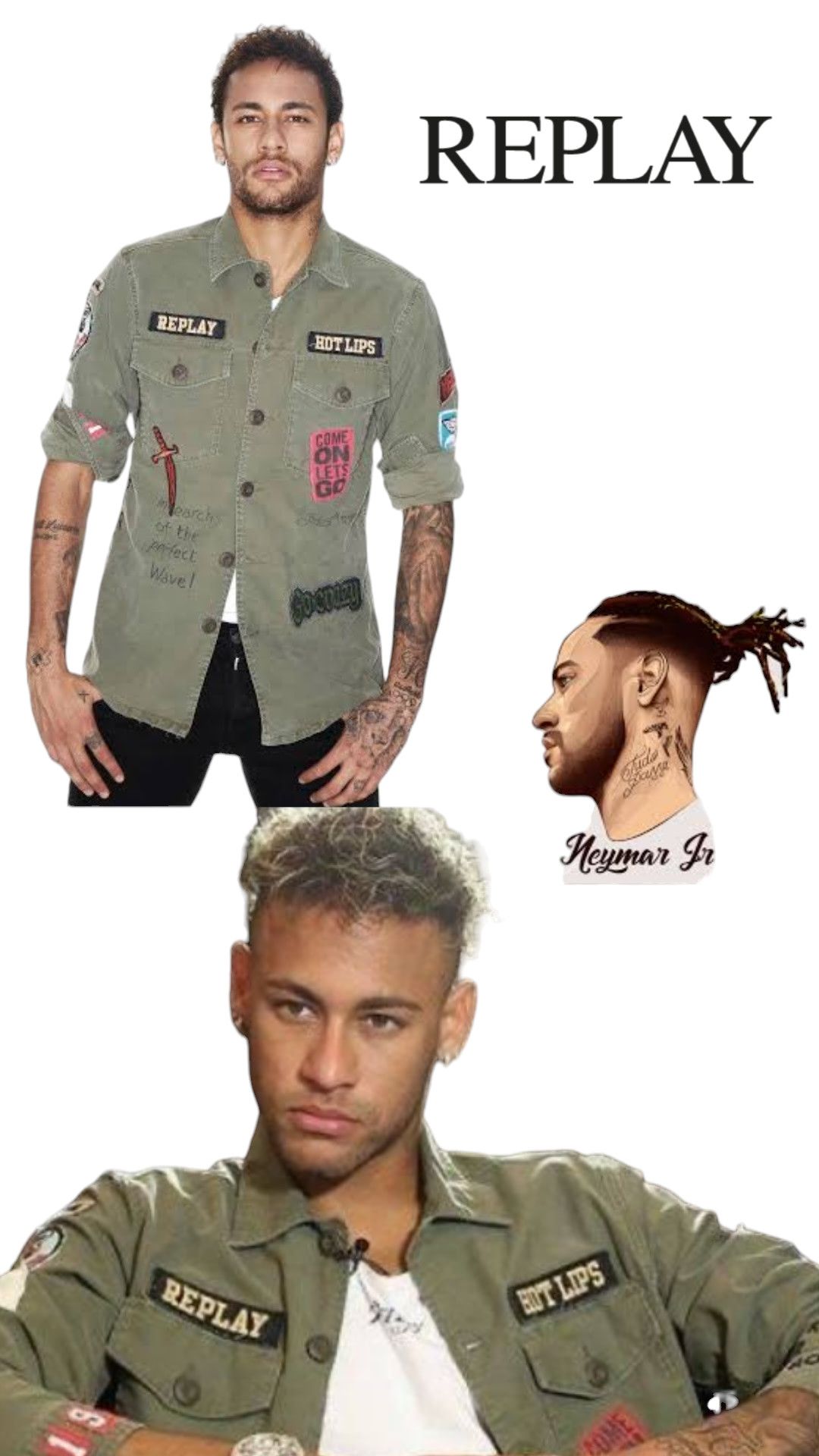 Replay REPLAY (Neymar) Stinger khaki Green Casual Army Patch Jacket Size US L / EU 52-54 / 3 - 1 Thumbnail