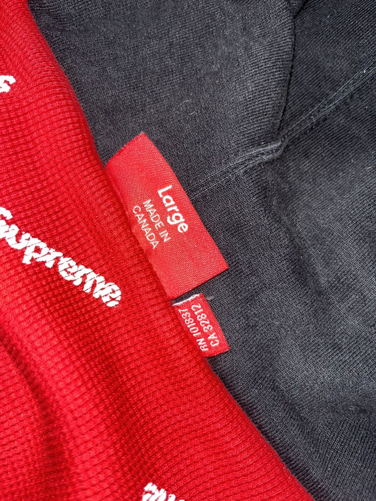 Supreme Black And Red Supreme Thermal Hoodie Size US L / EU 52-54 / 3 - 10 Thumbnail