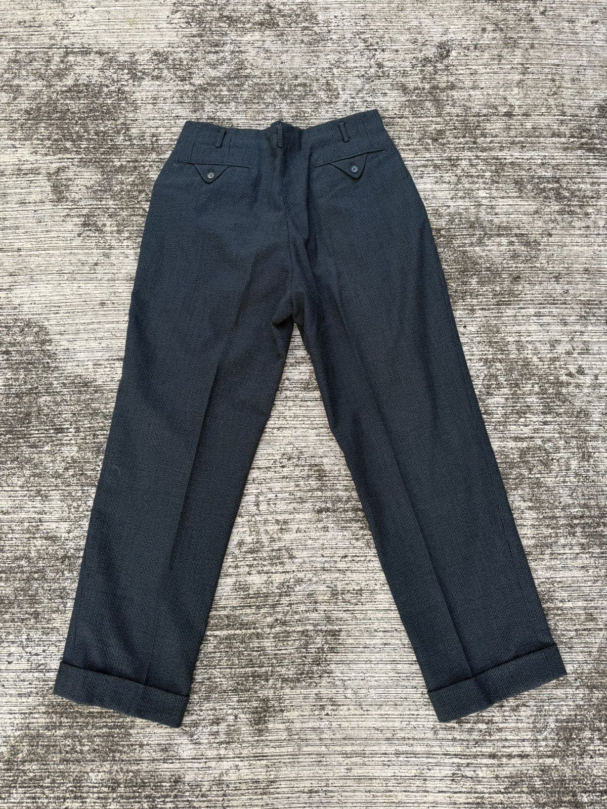 Vintage Vintage 1940s–50s Basket Weave Wool Pleated Trousers Size US 30 / EU 46 - 6 Thumbnail