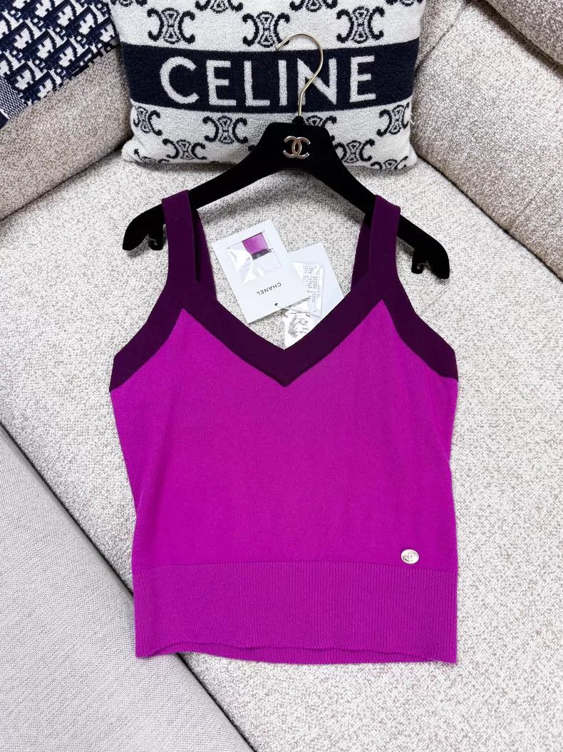 Chanel Chanel 20A Kangpeng Street Show Purple Cashmere Suspender Size XS / US 0-2 / IT 36-38 - 1 Thumbnail
