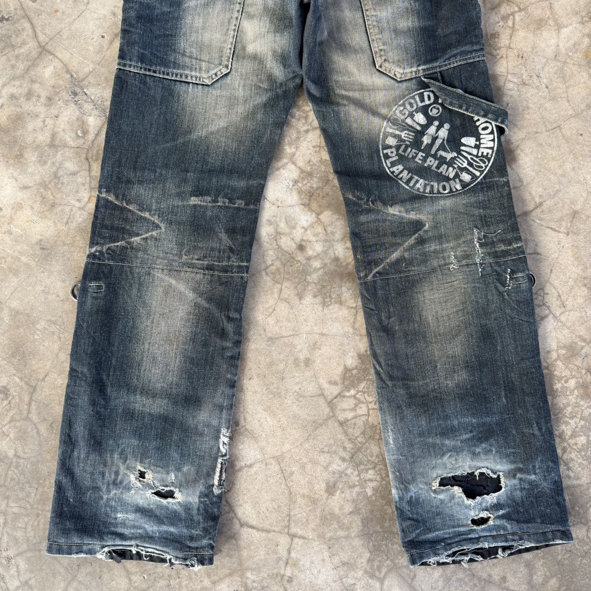 PPFM W31 Vintage PPFM The Desert Fox Rusty Distressed Denim Jeans Size US 31 - 12 Thumbnail