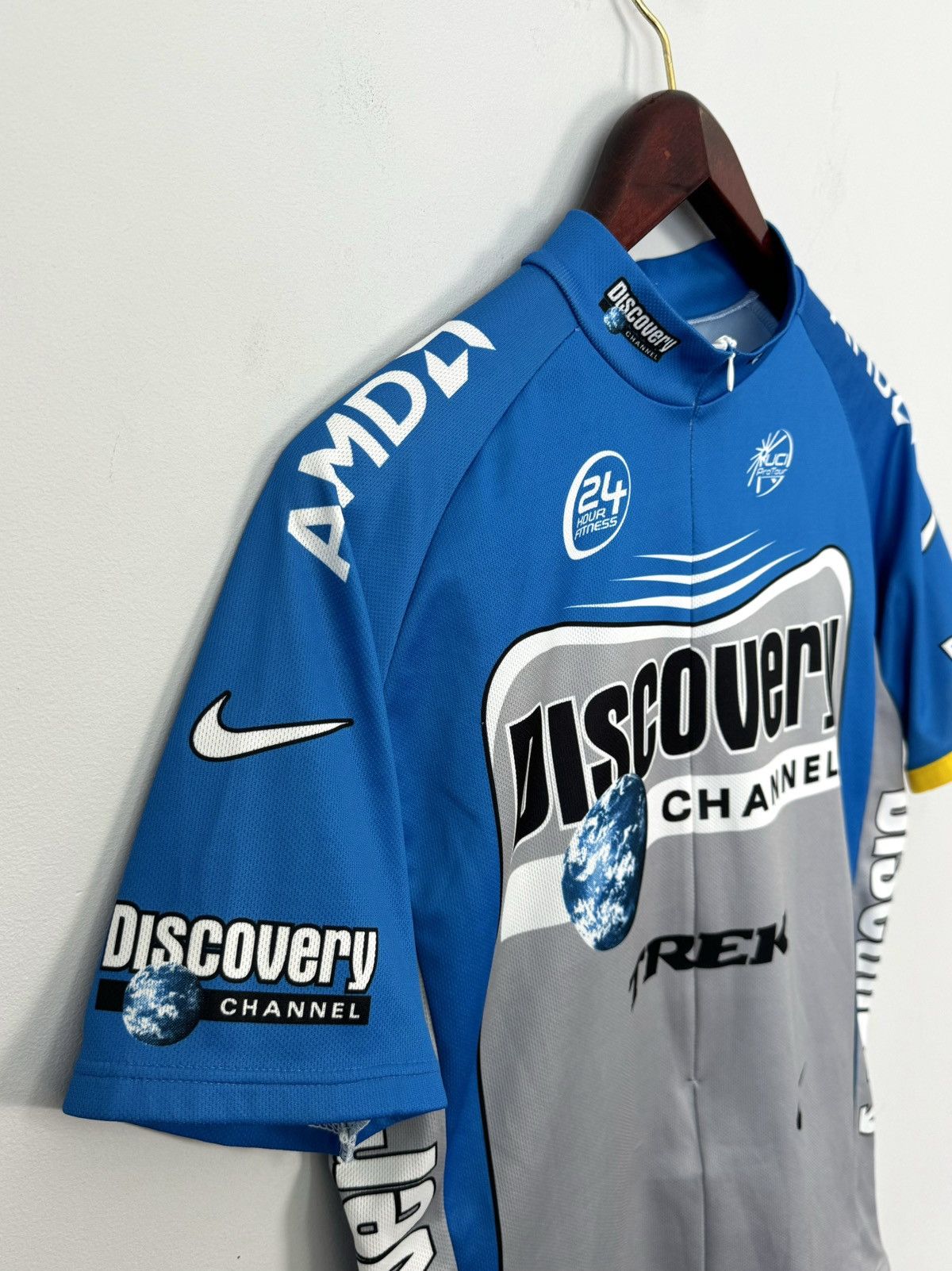 Nike Vintage Nike Discovery Channel Trek Cycling Jersey Size US L / EU 52-54 / 3 - 3 Thumbnail
