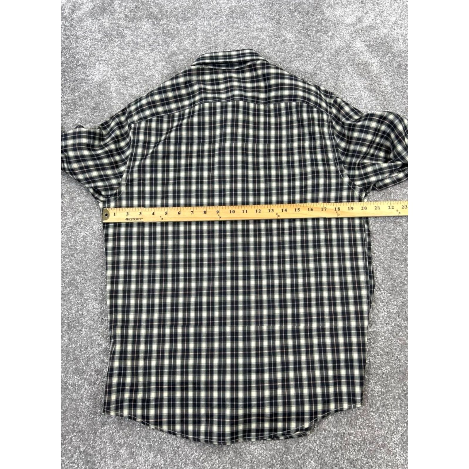 UNTUCKit UNTUCKit Shirt Mens Medium Beige Black Cotton Button Up Plaid Size US M / EU 48-50 / 2 - 4 Thumbnail