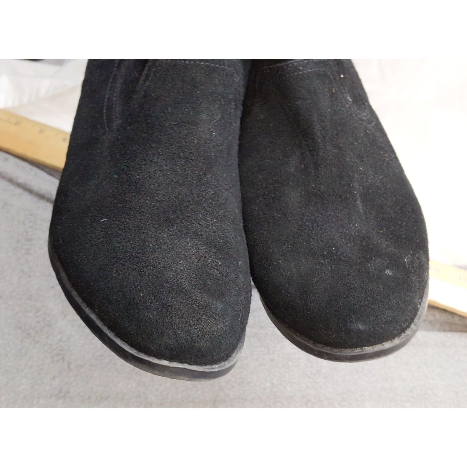 Vionic Vionic Boots Womens 8.5 Suede Ankle Zip Block Heel VS355 Booties Black Suede Size US 9 / IT 39 - 5 Thumbnail