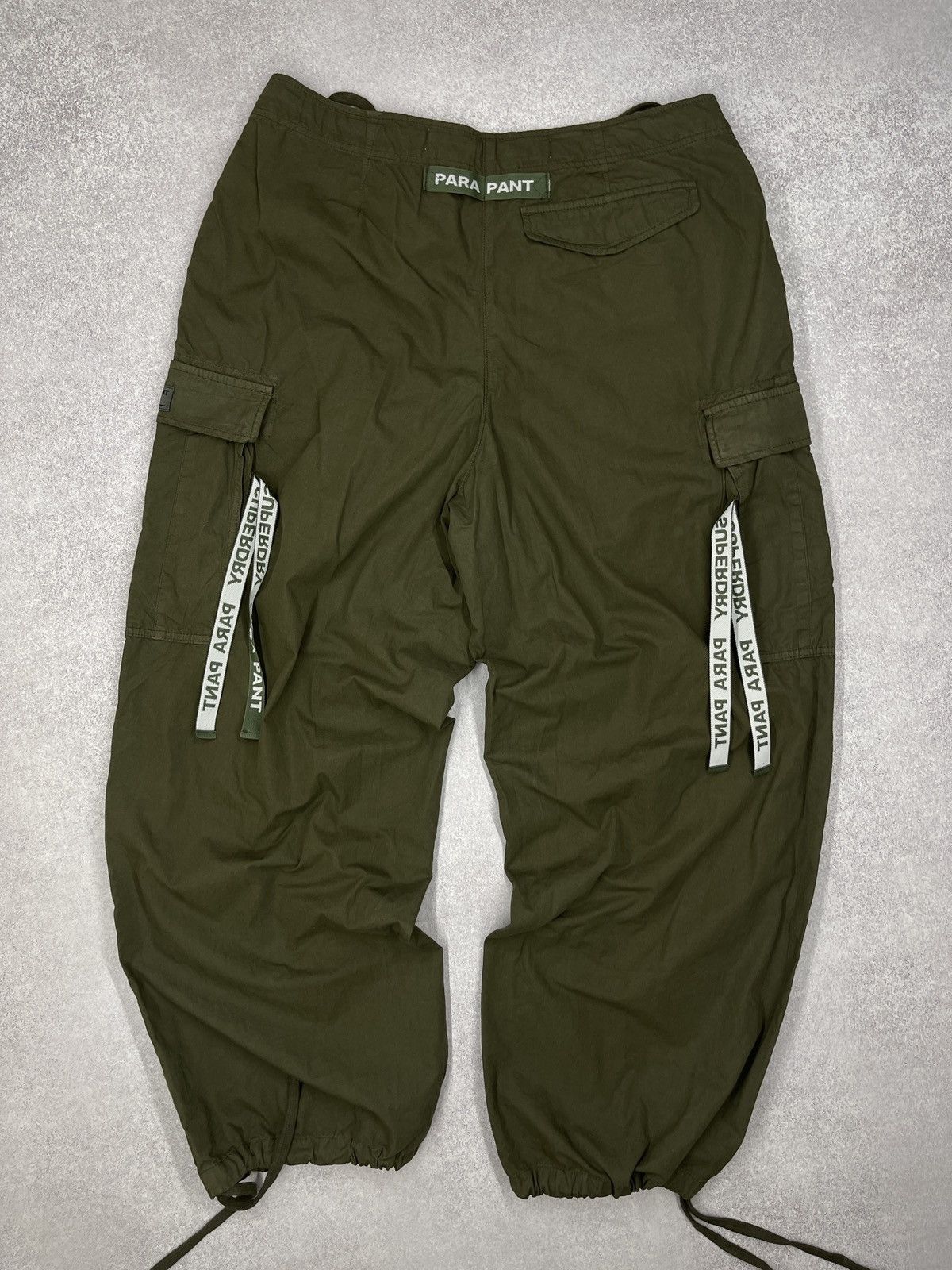 Superdry Vintage SuperDry Baggy Parachute Cargo Pants Khaki Size 28" / US 6 / IT 42 - 10 Thumbnail