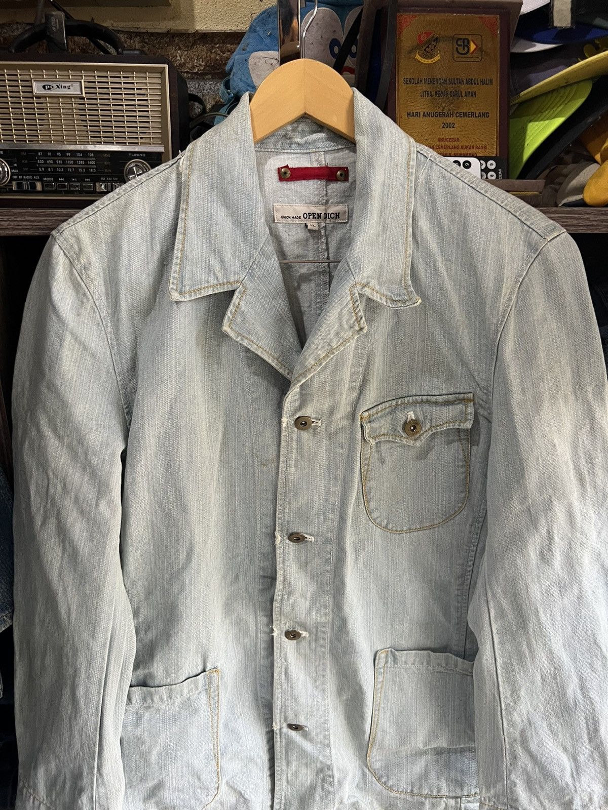 Japanese Brand 🔥Vintage Open Dich Union Made Denim Chore Jacket Size US M / EU 48-50 / 2 - 5 Thumbnail