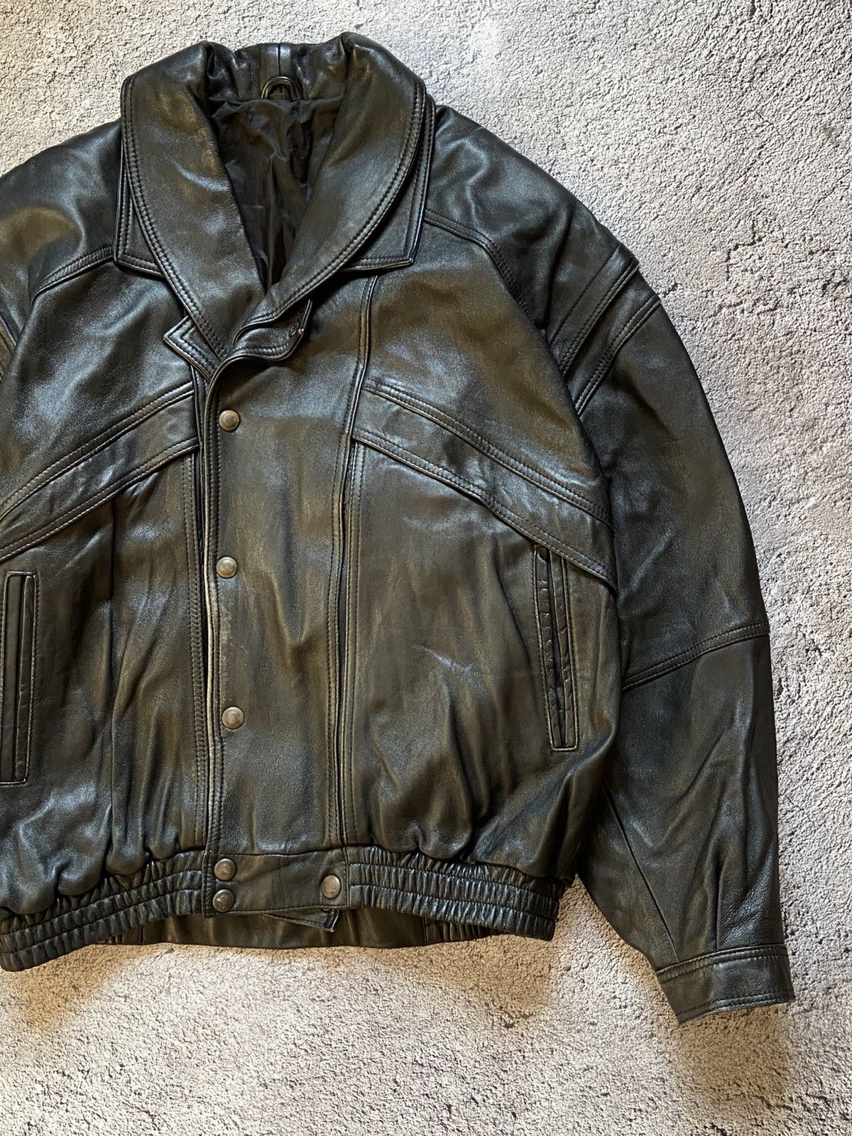 Schott Vintage 90s Schott Style Avant Garde Biker Leather Jacket Size US L / EU 52-54 / 3 - 4 Thumbnail