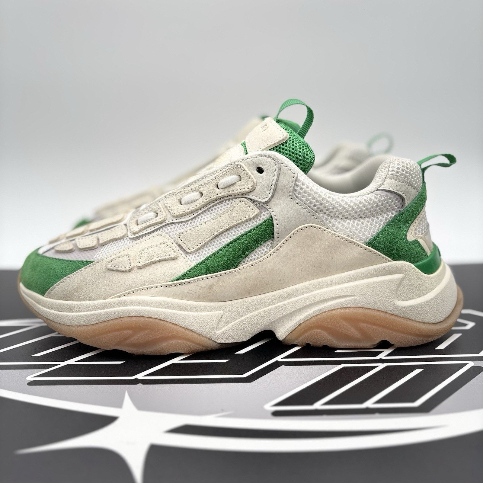 Amiri Amiri Bone Runner ' Tennis Green ' | EXCELLENT! Size US 10 / EU 43 - 1 Thumbnail