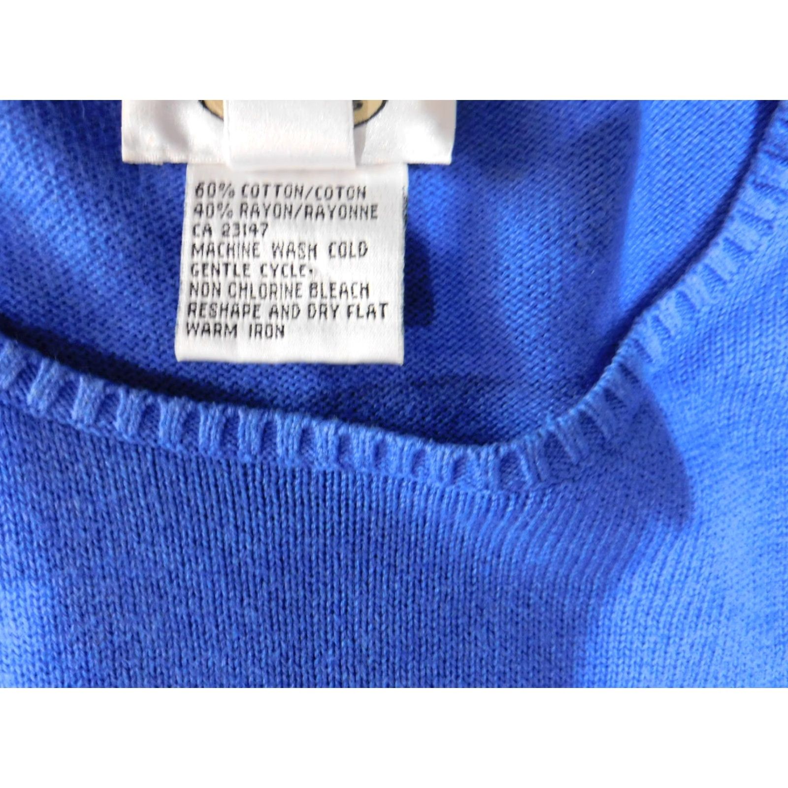 Talbots Talbots Sweater Medium blue womens pullover knit cotton rayon stretch casual Size M / US 6-8 / IT 42-44 - 5 Thumbnail