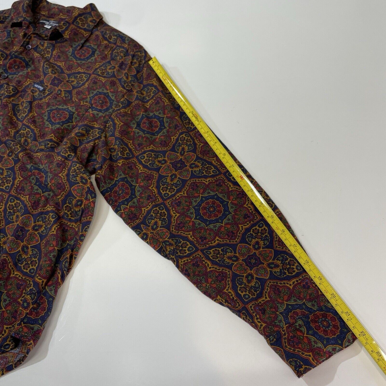 Guess VTG 1990 Guess By Georges Marciano Men’s Club Shirt Paisley Size US M / EU 48-50 / 2 - 7 Thumbnail