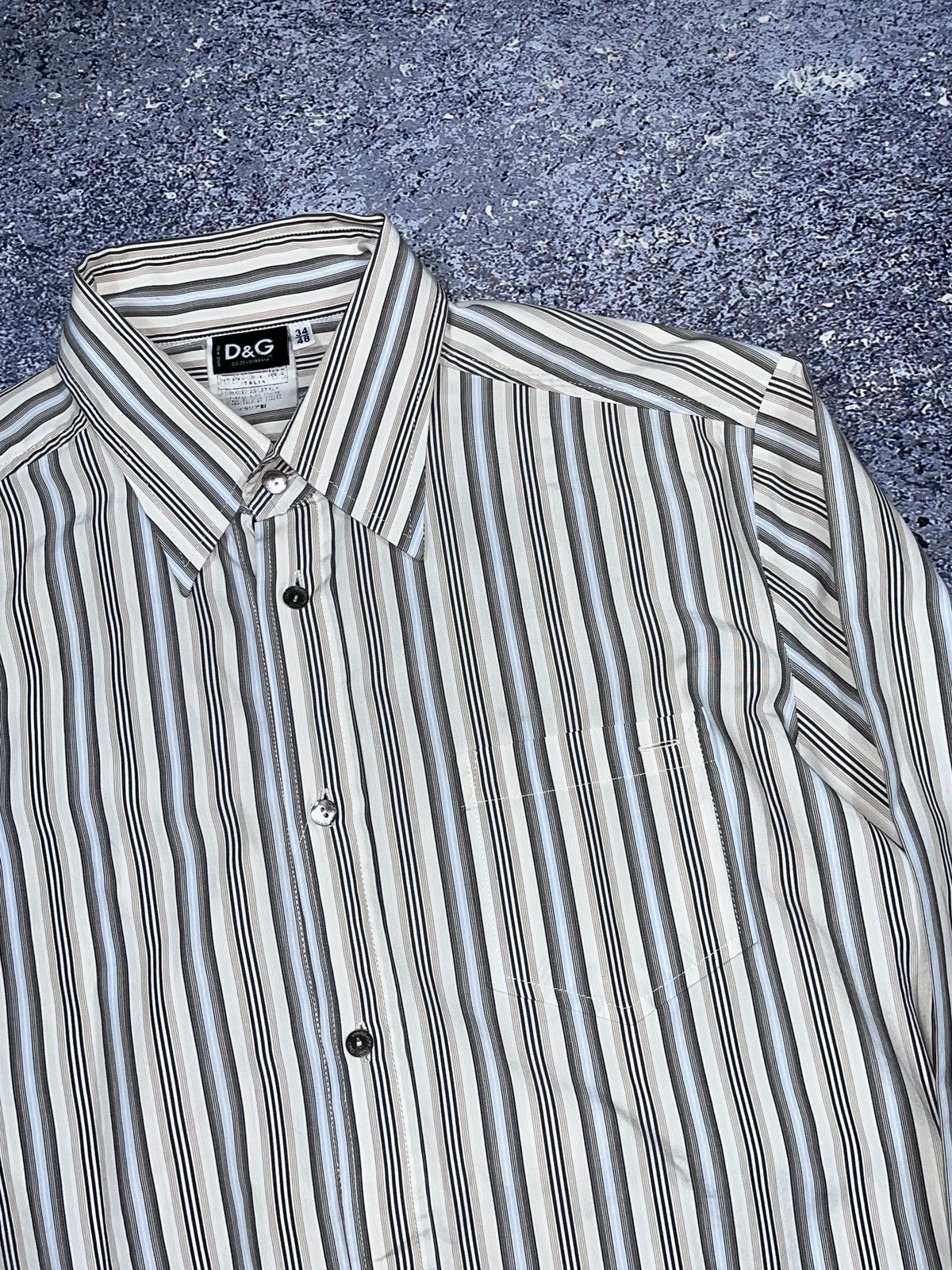 Dolce & Gabbana Vintage Dolce & Gabbana y2k Striped Italy Shirt Button Ups Size US M / EU 48-50 / 2 - 2 Thumbnail