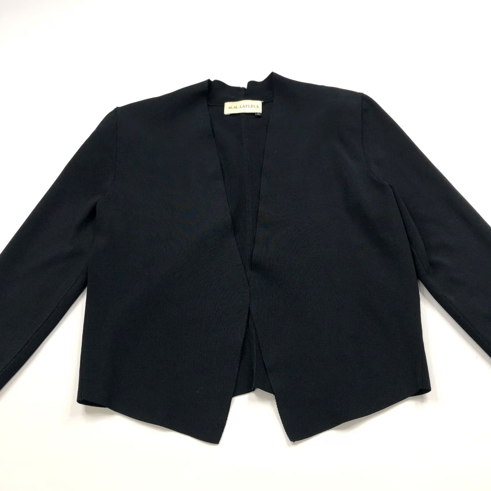 M.M.LaFleur M.M. LaFleur Jacket Blazer Style Women M Medium Black Knit Jardigan Cardigan Button Open Vintage? No Size M / US 6-8 / IT 42-44 - 6 Thumbnail