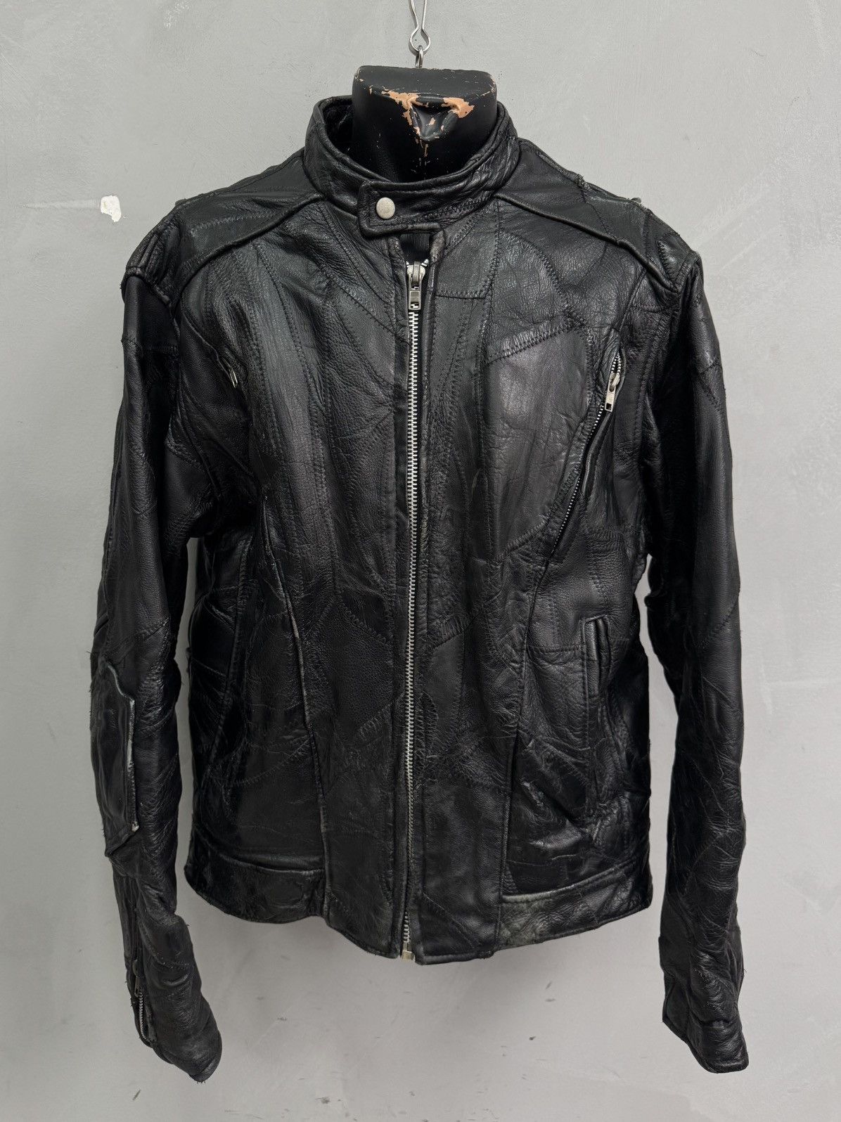 14th Addiction Vintage Leather Jacket Cropped Rick Owens Style Diesel Rare Size US L / EU 52-54 / 3 - 1 Thumbnail