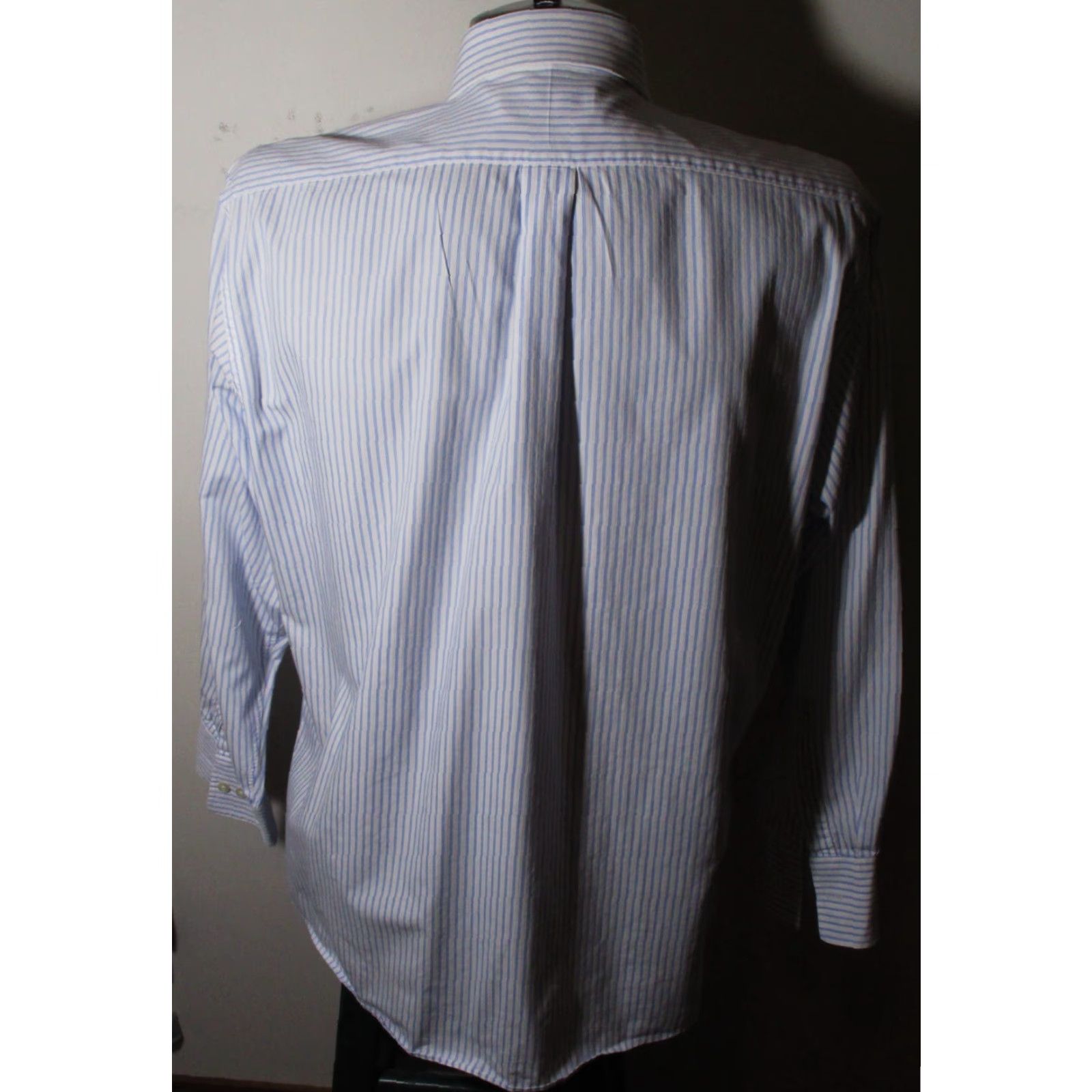 Michael Kors Michael Kors White Blue Long Sleeve Dress Shirt Mens 17/34-35 Shirt Dress Shirt Regular Cotton Knit Size 17/34-35 Mens Size 46R - 5 Thumbnail