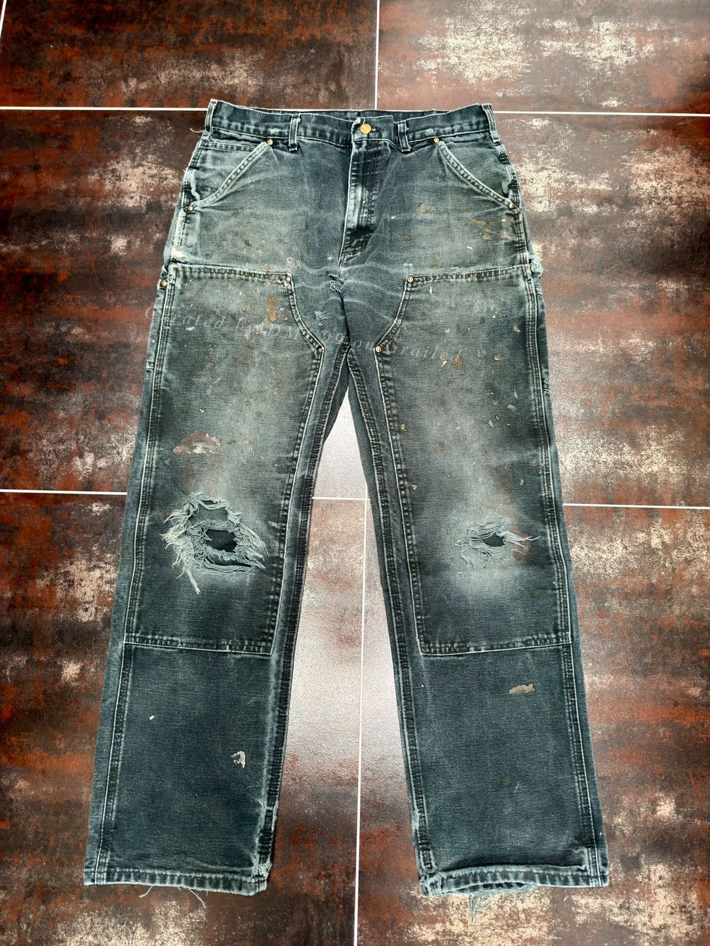 Vintage Vintage Carhartt B01 Black Work Pants Size US 34 / EU 50 - 1 Thumbnail